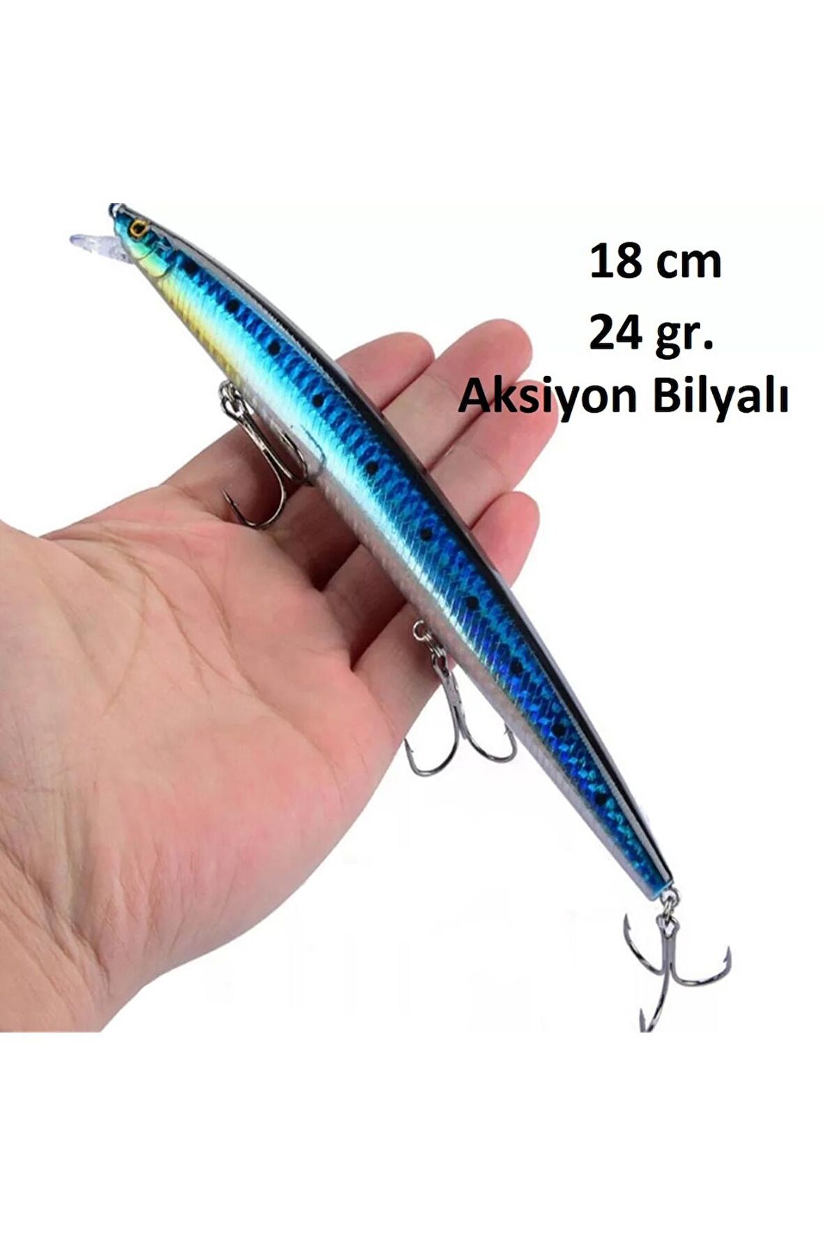 18 cm 24 gr.Lazer Turna Rapala,Levrek Rapala ,,Sahte Lures Yapay Yem