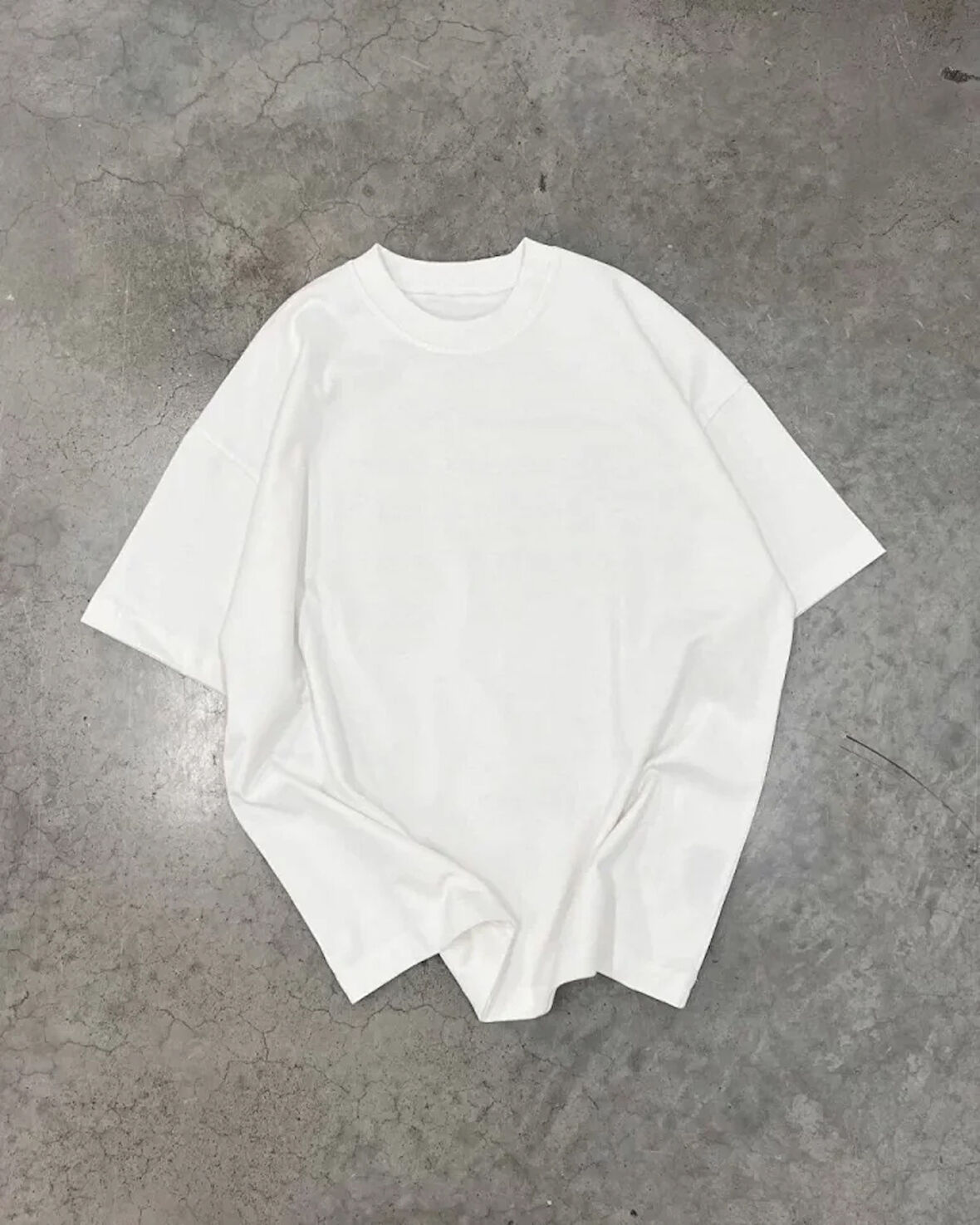 Livizmir Moda Unisex Basic Bisiklet Yaka Oversize T-Shirt - Beyaz