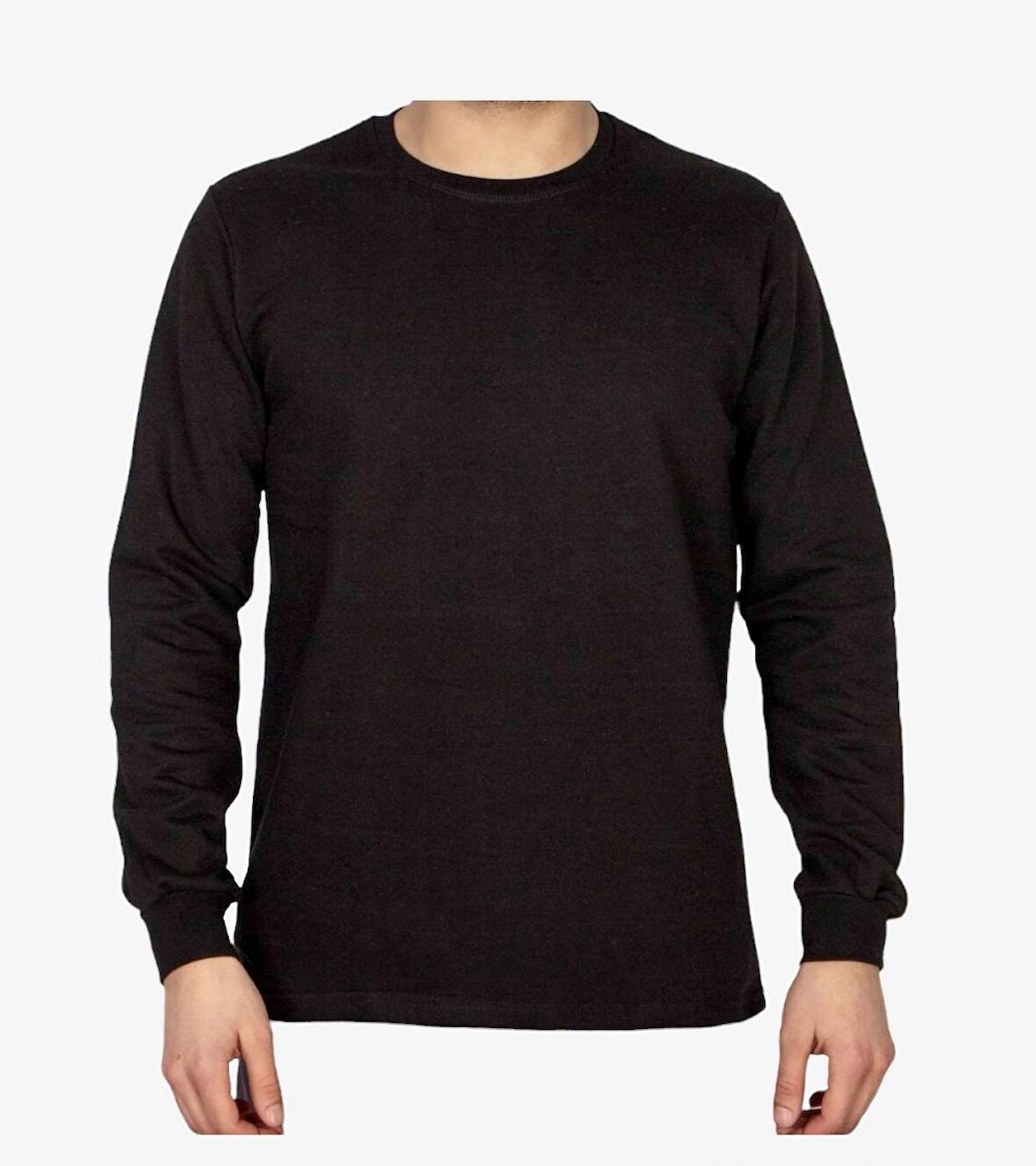 2 iplik Bisiklet Yaka Sweatshirt