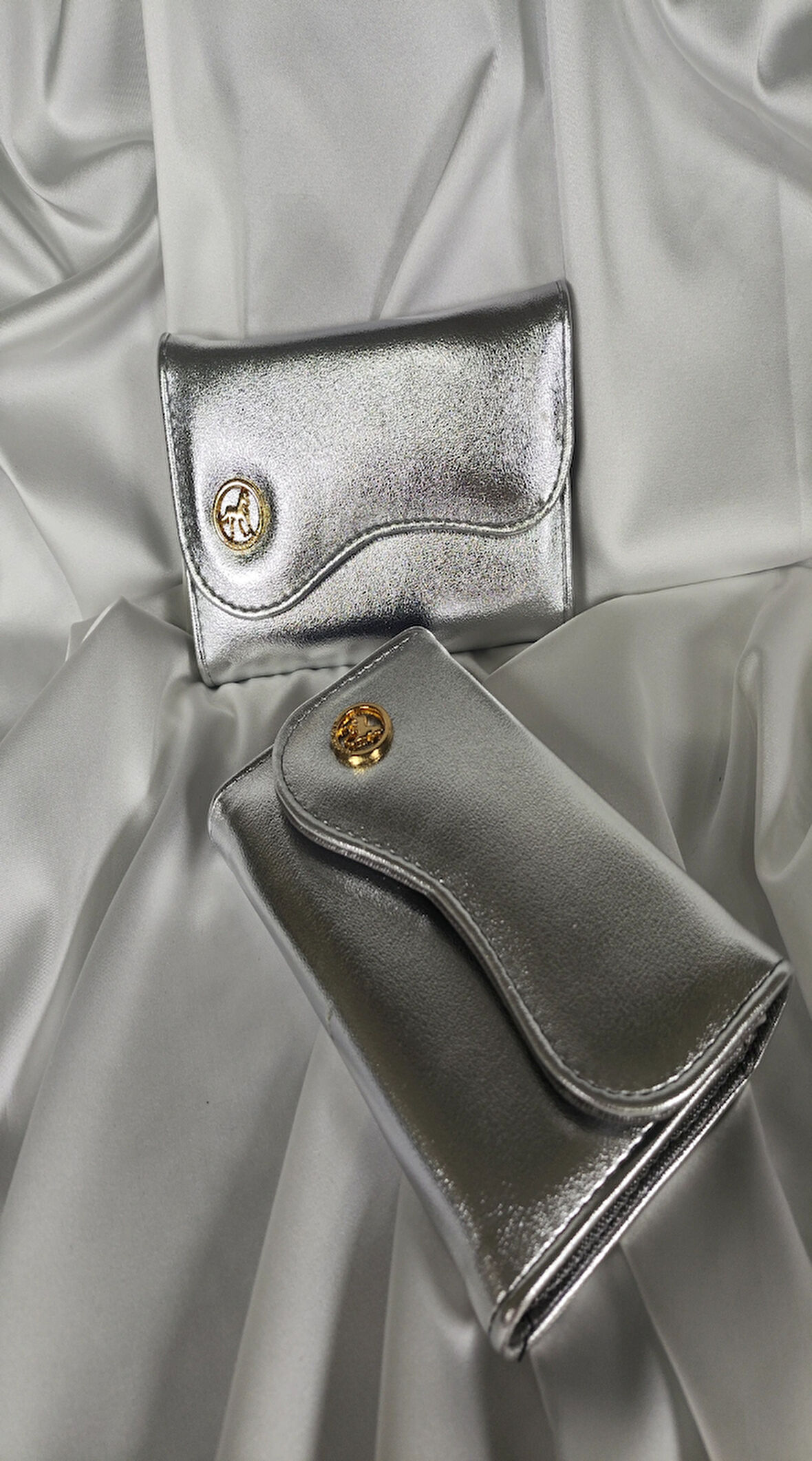 Lame Kadın cüzdanı, Çok Gözlü, Fermuarlı, Kartvizit Bölmeli, Bozuk Para Gözlü