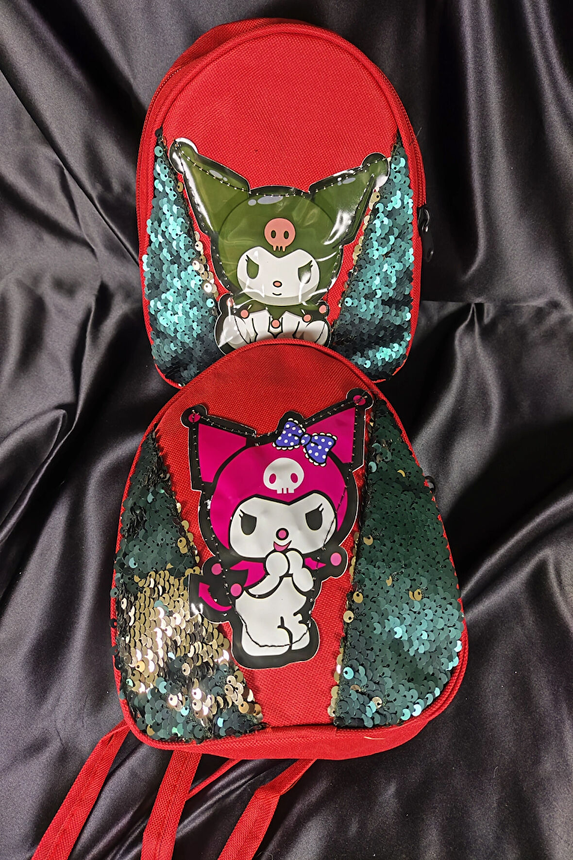 KUROMI Çocuk Sırt Çantası Kırmızı, Pullu