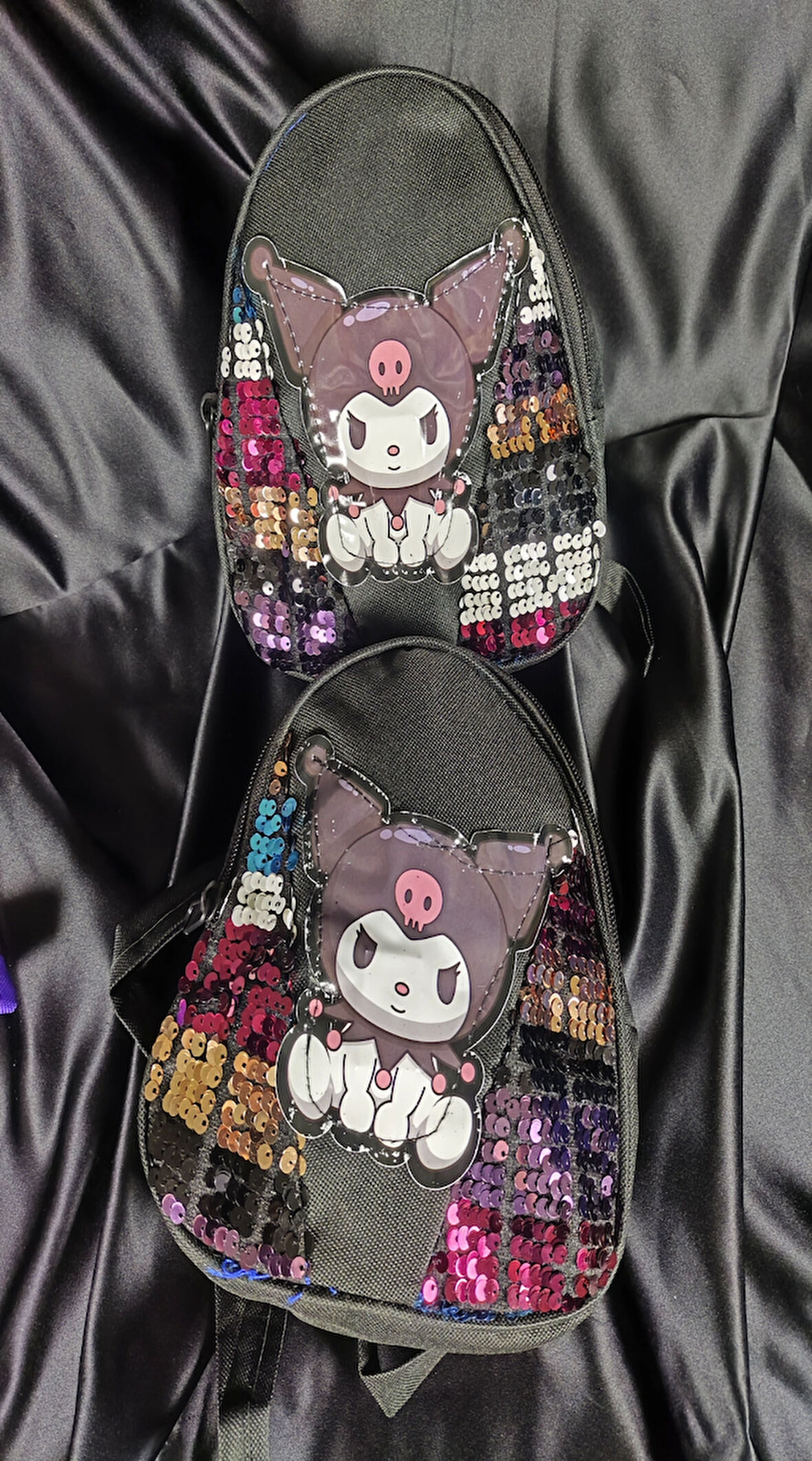 KUROMI Çocuk Sırt Çantası Gri, Pullu