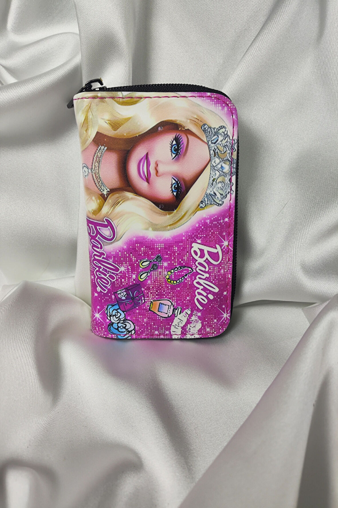 BARBIE Çocuk ve Genç Cüzdanı, Fermuarlı, Kartlık Bölmeli Bozuk Para Gözlü