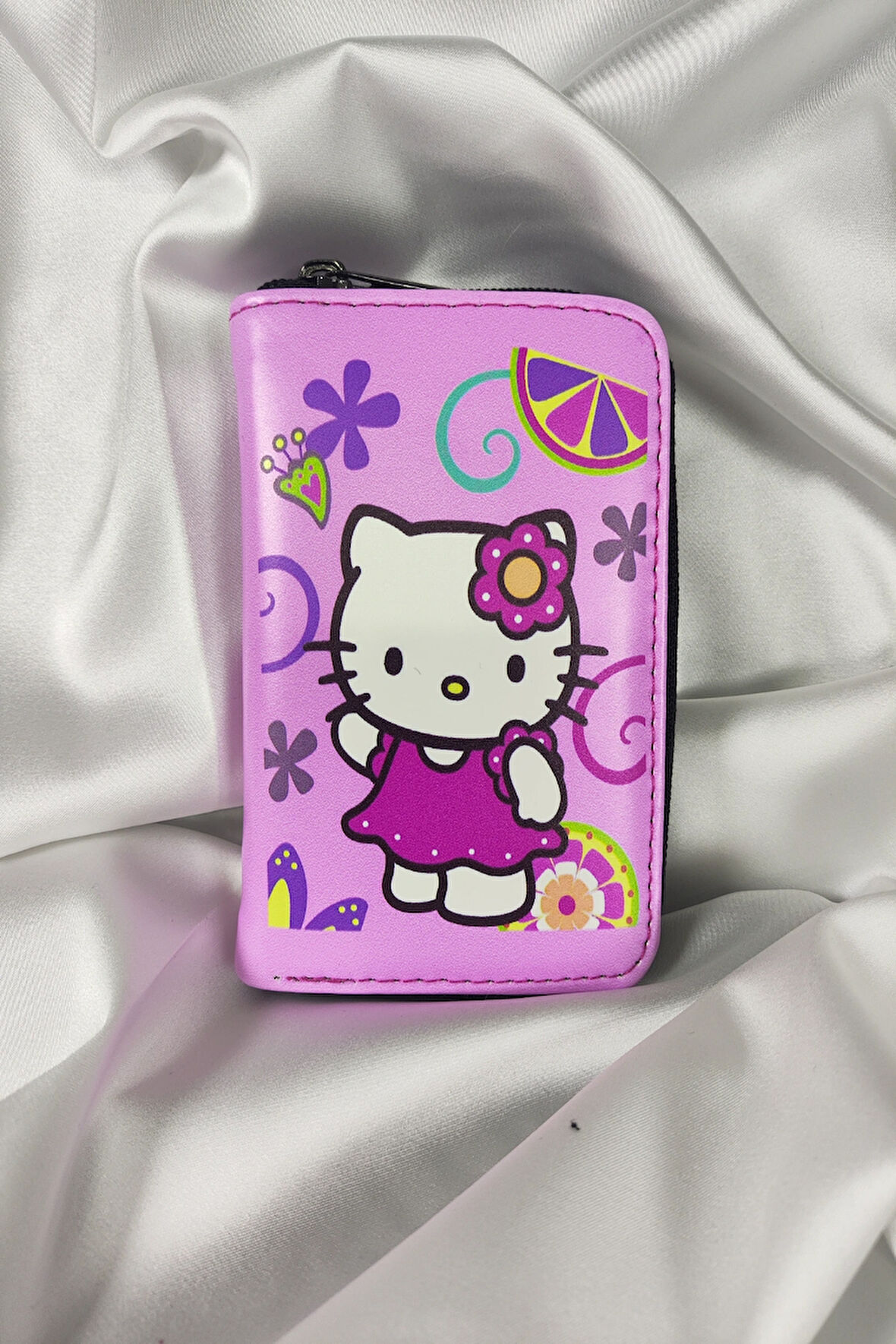HELLO KITTY Çocuk ve Genç Cüzdanı, Fermuarlı, Kartlık Bölmeli Bozuk Para Gözlü