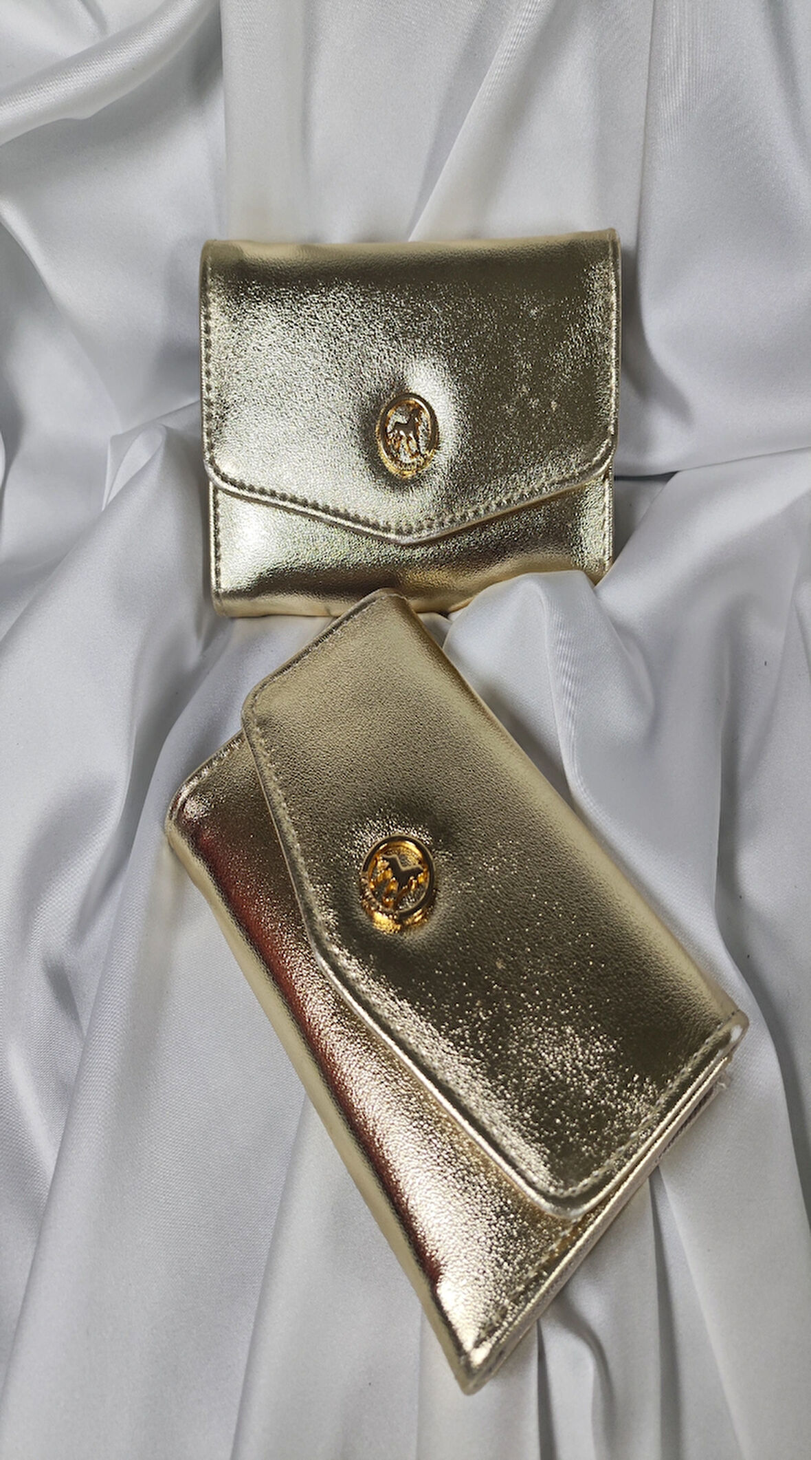 Lame Kadın cüzdanı, Çok Gözlü, Fermuarlı, Kartvizit Bölmeli, Bozuk Para Gözlü