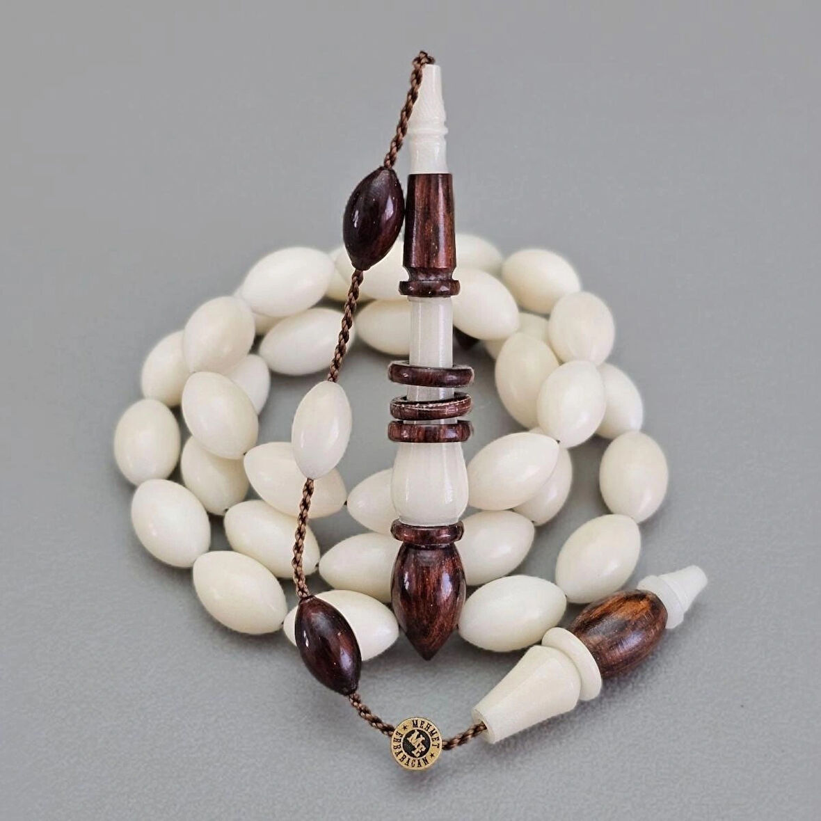 Erbabacan Usta Yılan Ağacı Kombinli Halkalı İmameli Narçıl Tesbih Lt1389