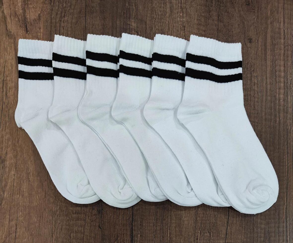 Erkek 6'lı Orta Konç Spor Çorap Ekonomik Kolej