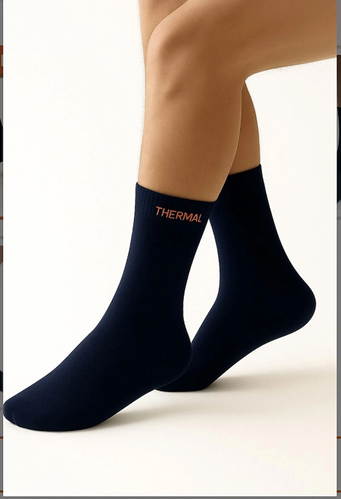 Luviera Erkek Lacivert Termal Uzun 3’lü çorap