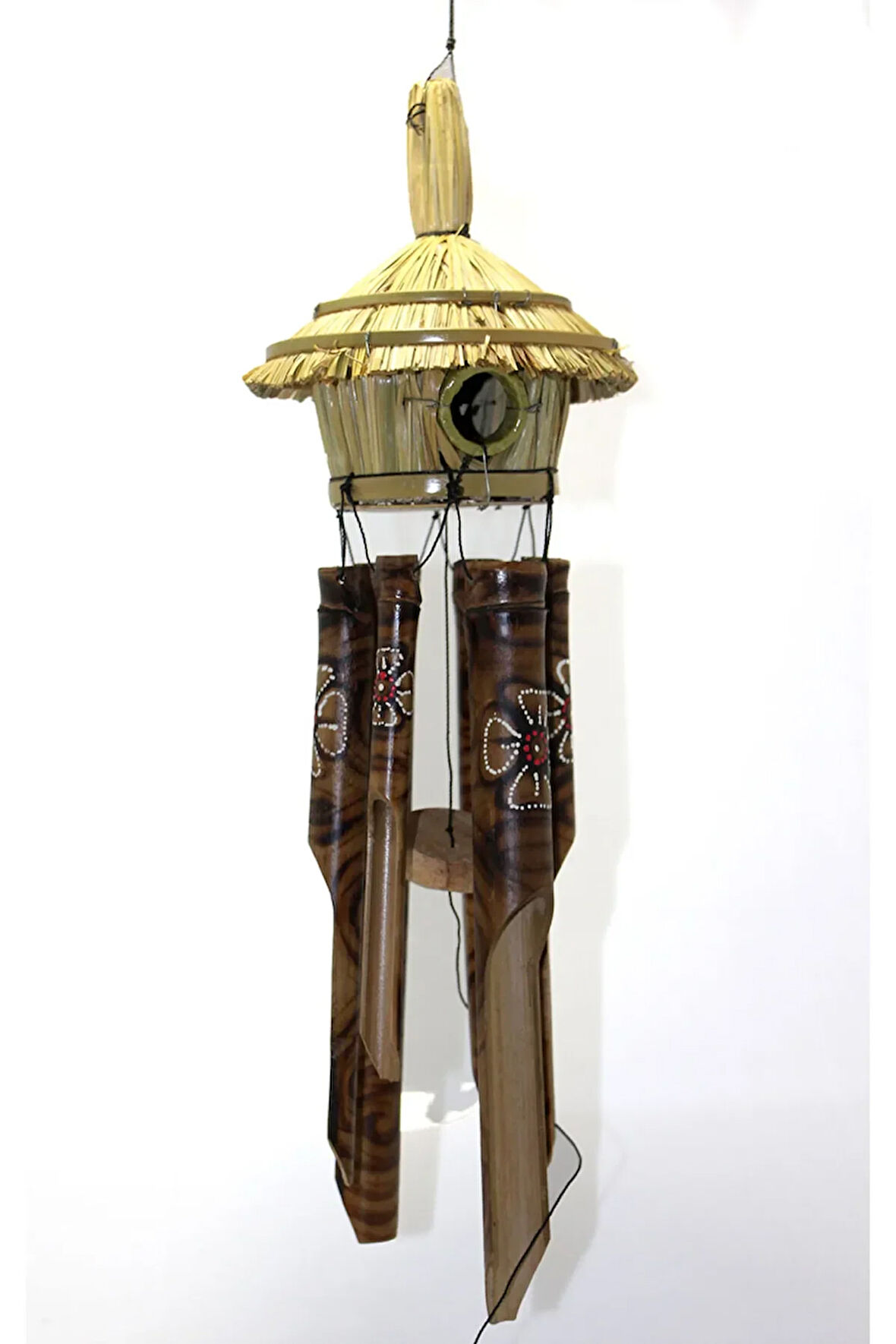 Hasır Kuş Yuvalı Bambu Çan 3Dıarta-13