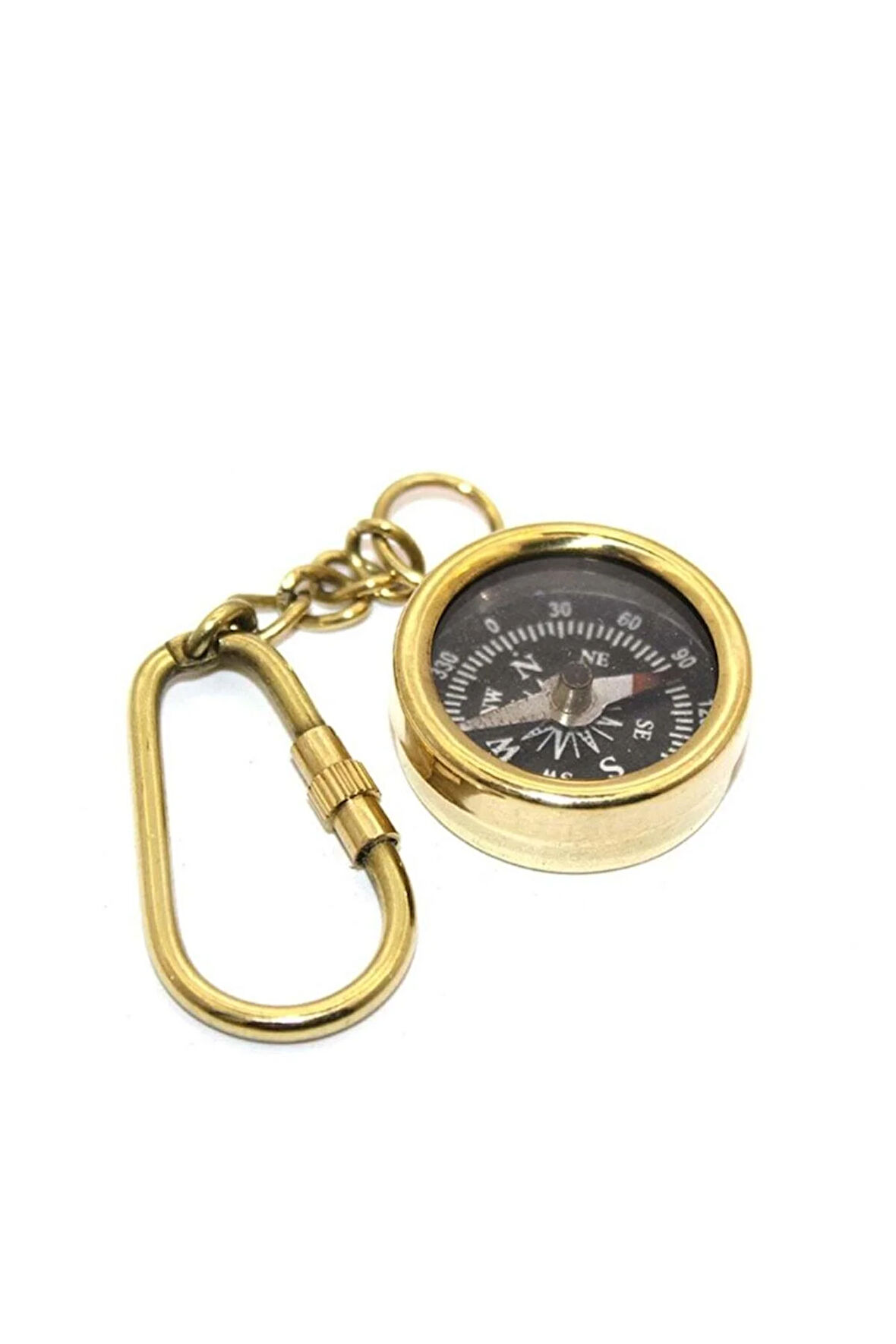 Özel Şık Gösterişli Pirinç Pusula Anahtarlık v874