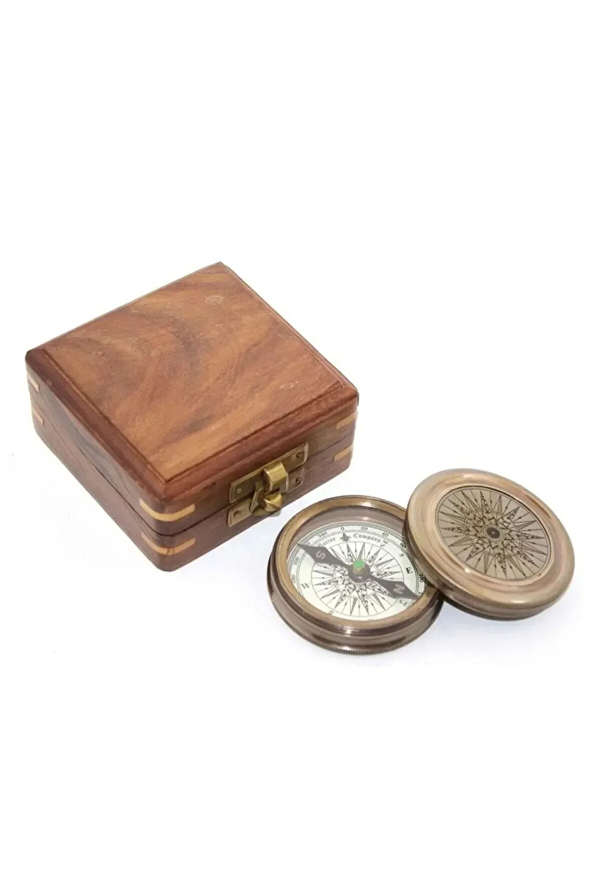 Ahşap Kutulu Pusula