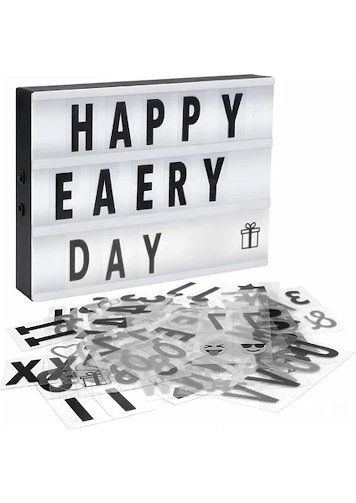 Bak Gel Al A5 Işıklı Lightbox Harfli Mesaj Panosu – Değiştirilebilir Yazı Tahtası LED Aydınlatmalı A5 Mesaj Kutusu – Harfli Işıklı Pano