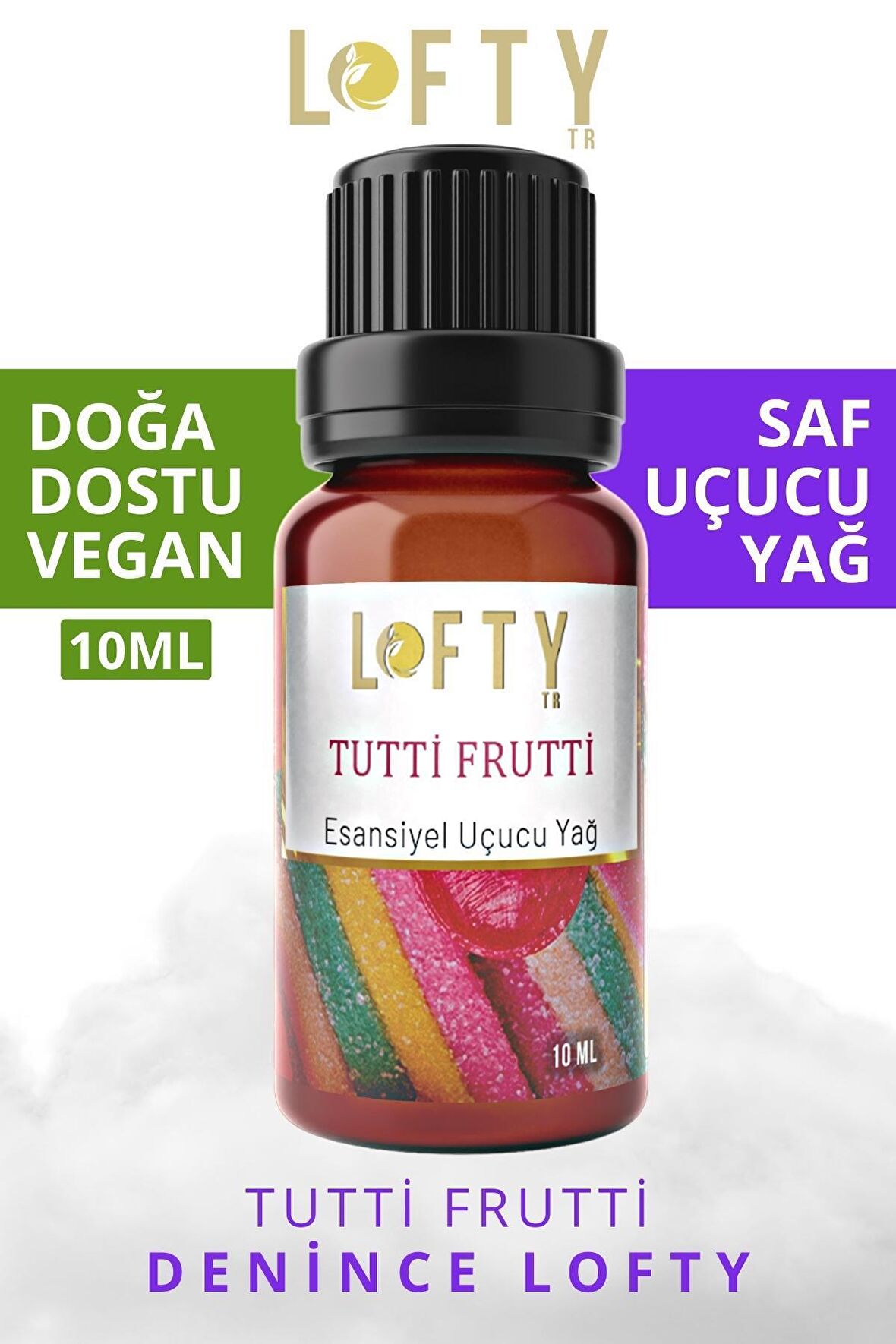 Tuttİ Frutti Sakız Uçucu Yağ Buhurdanlık Esansı Oda Kokusu Esansiyel Yağ Buhur Yağı 10ML