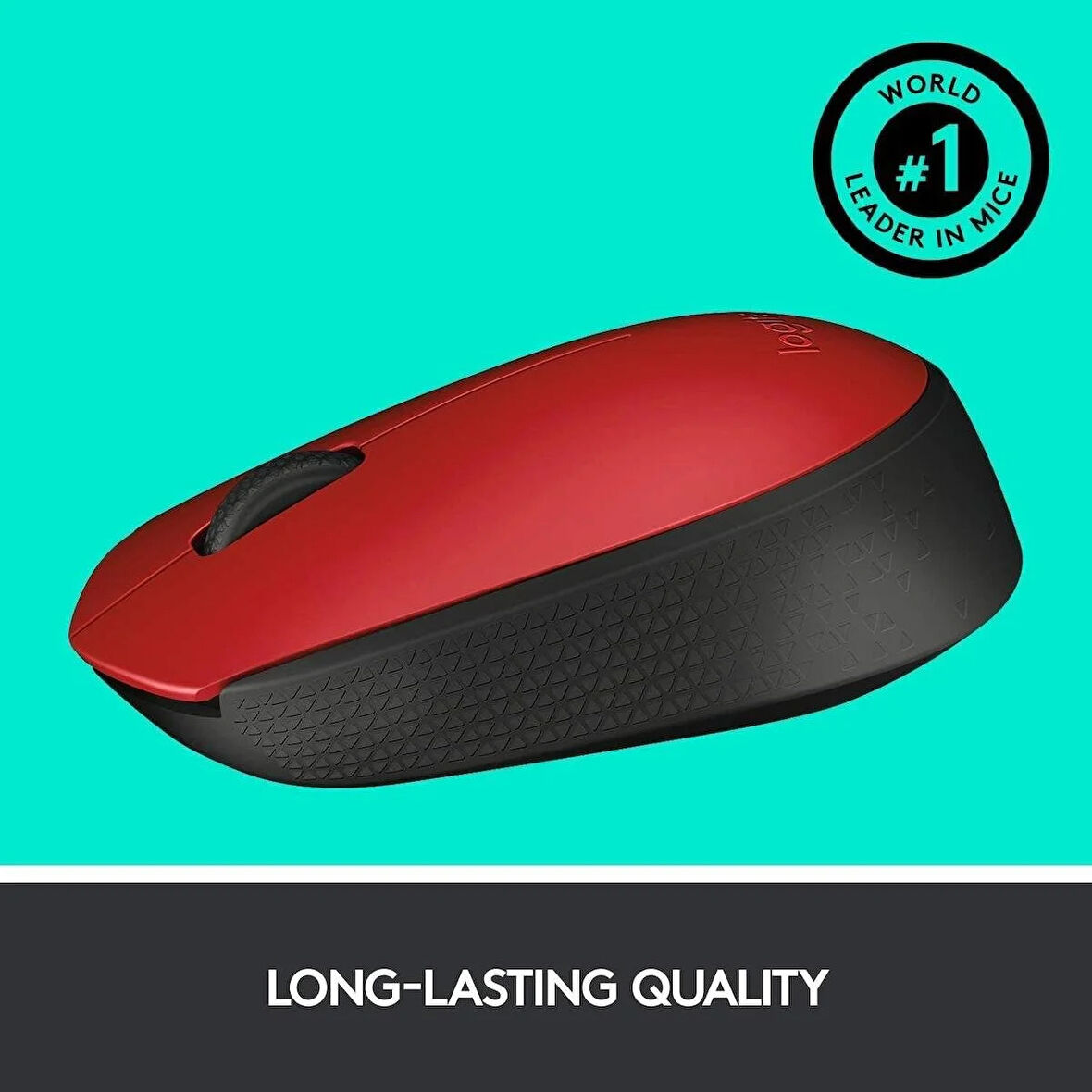 Logitech M171 Kablosuz Mouse Kırmızı USB 12 Ay Pil Ömrü