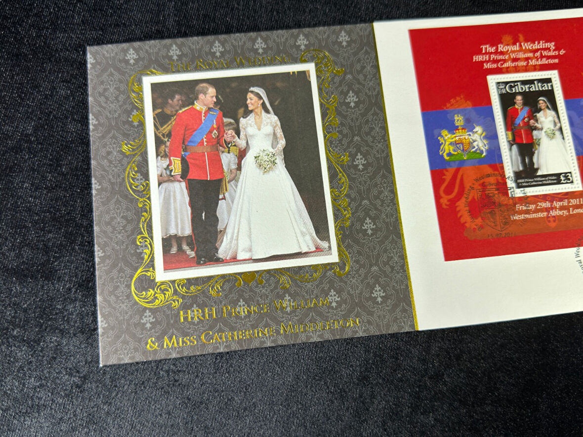 İngiltere THE ROYAL WEDDİNG HRH PRİNCE WİİLİAM AND MİSS CATHERİNE MİDDLETON LİMİTED 90/100 Gibraltar