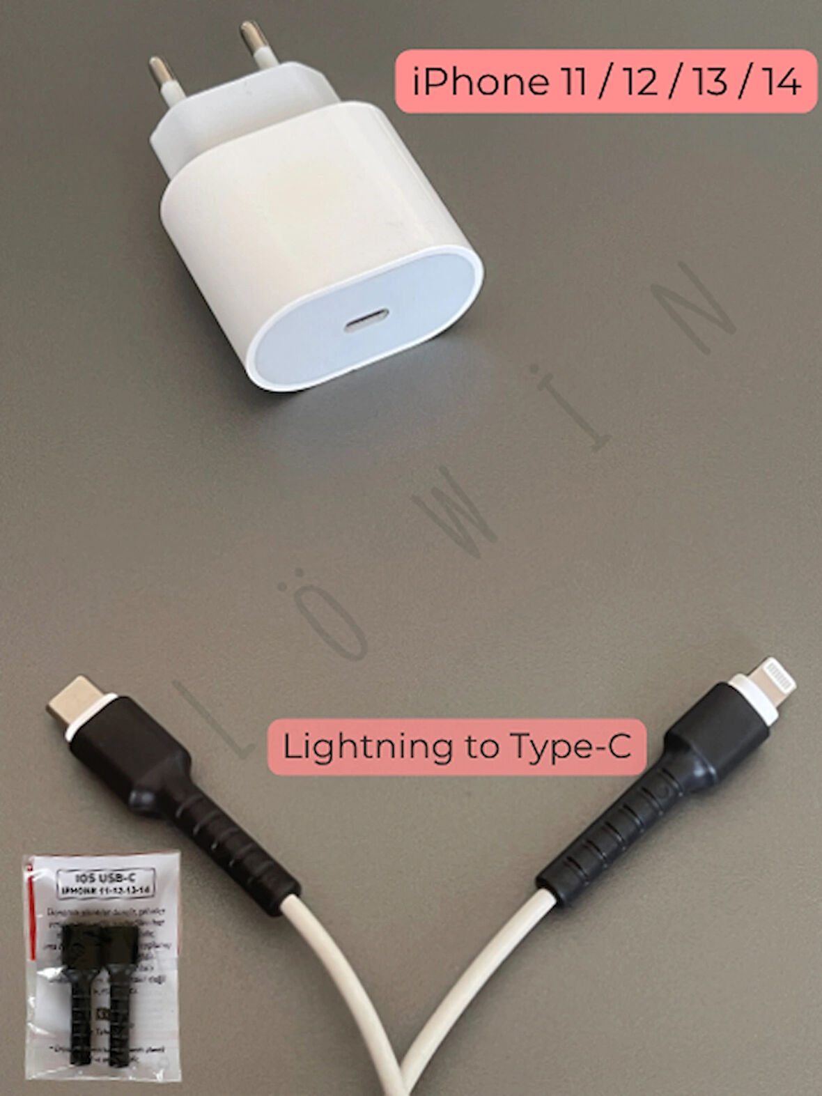 iOS Type-C to Lightning Şarj Kablo Ucu Koruyucu - iPhone 11-12-13-14