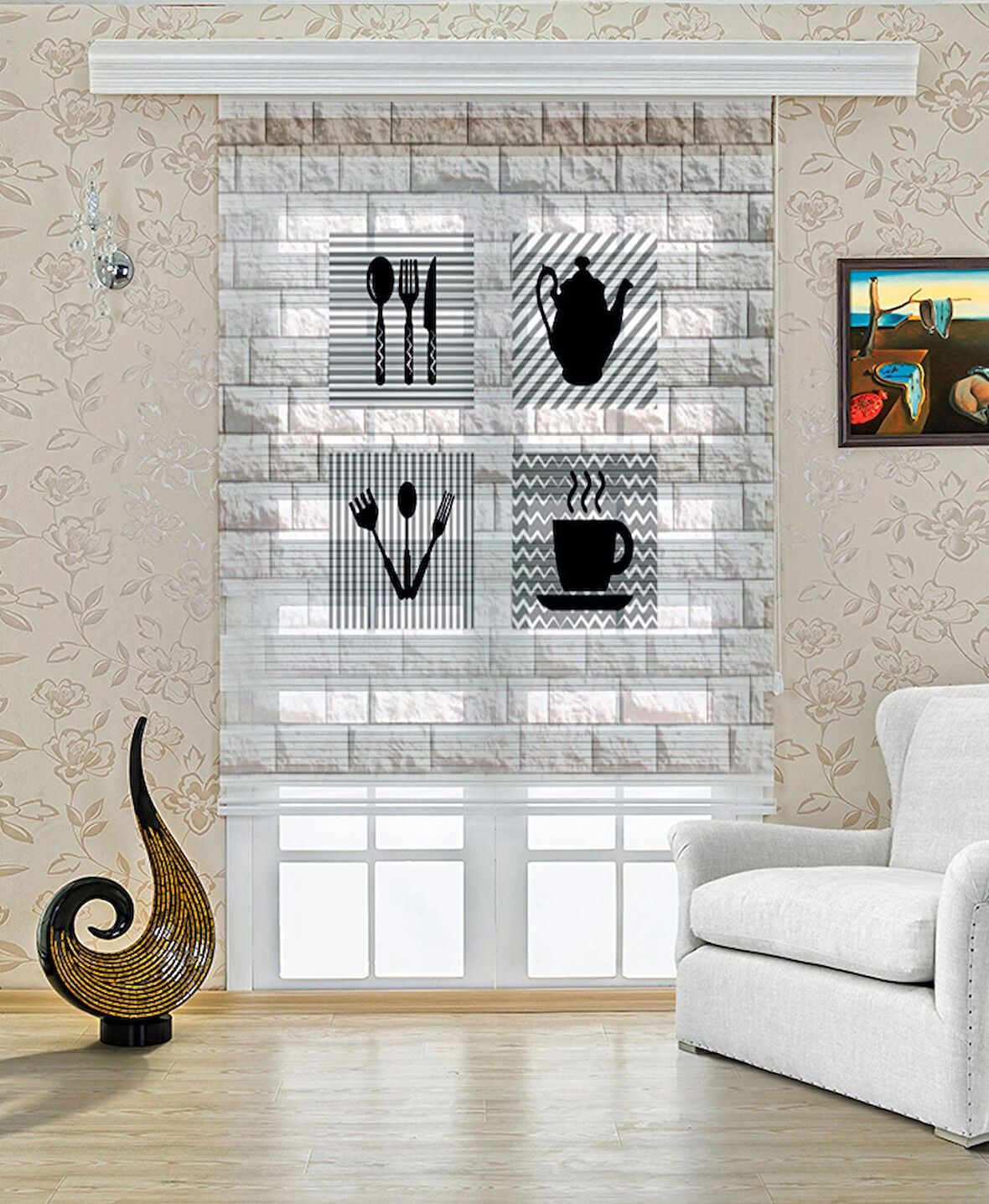 SERİR HOME DİJİTAL BASKILI ZEBRA TARAFTAR BASKILI BORDO MAVİ ZEMİN BOYALI SR-10020