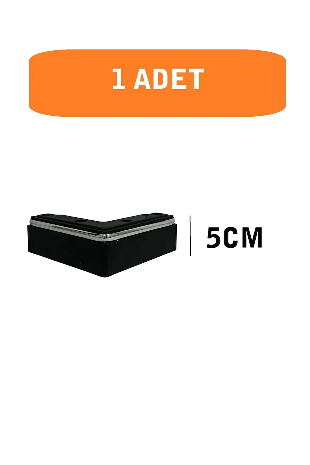 Kanepe Koltuk Tv Ünitesi Konsol Yükseltme L Model Plastik Ayak Siyah 5cm 1 Adet