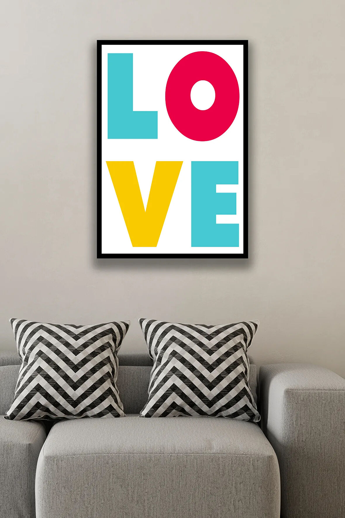 Love Yazı Çerçeve Görünümlü Ahşap Mdf Tablo Modeli, Oturma Odası, Salon, Ofis, Yatak Odası Dekoru