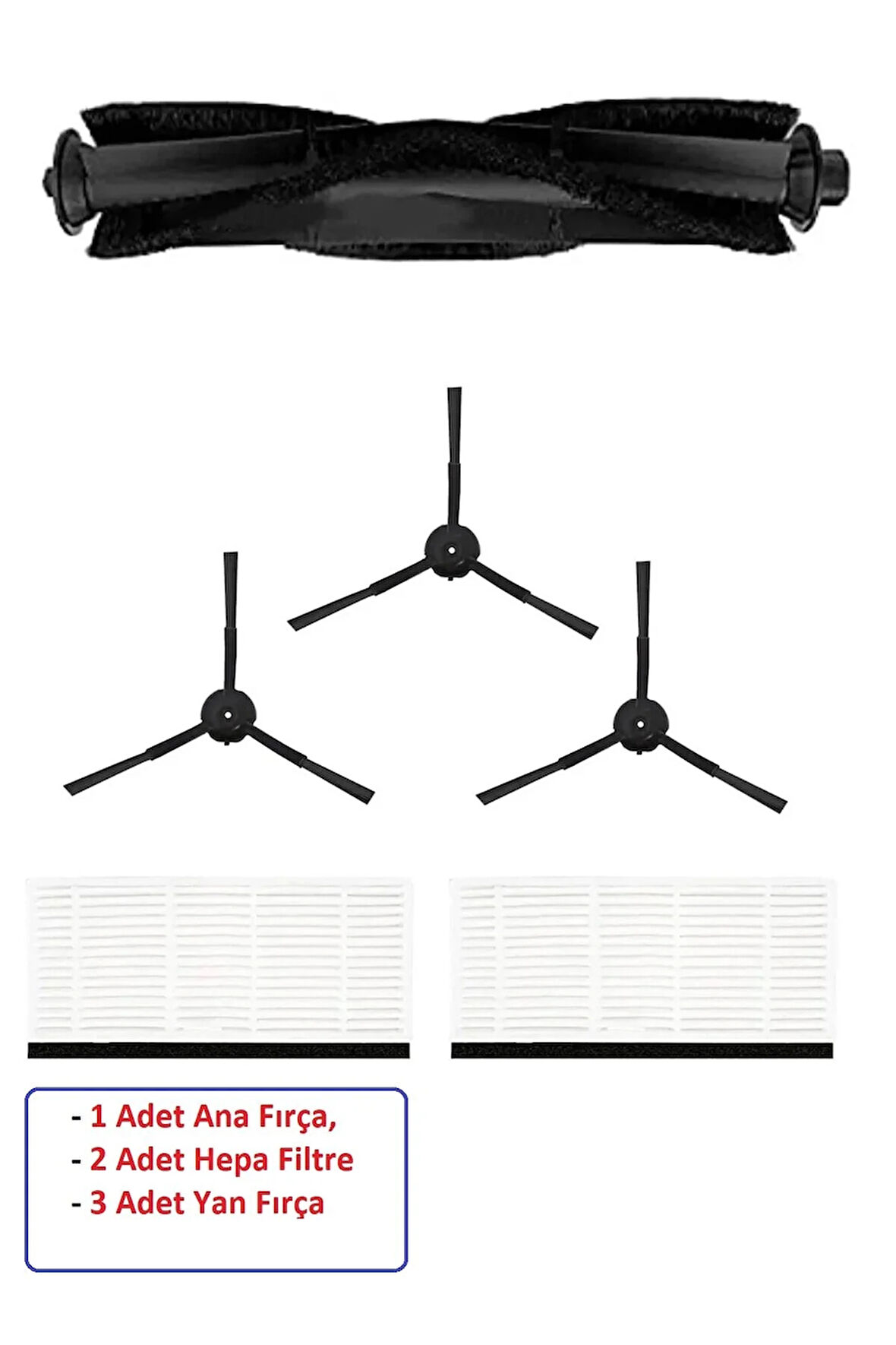 LYDSTO R1 Uyumlu Robot Süpürge Hepa Filtre Fırça Seti 6 Parça