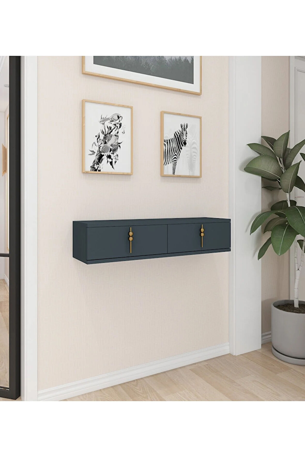 Skys Duvara Monte Dresuar | Antrasit - Antrasit