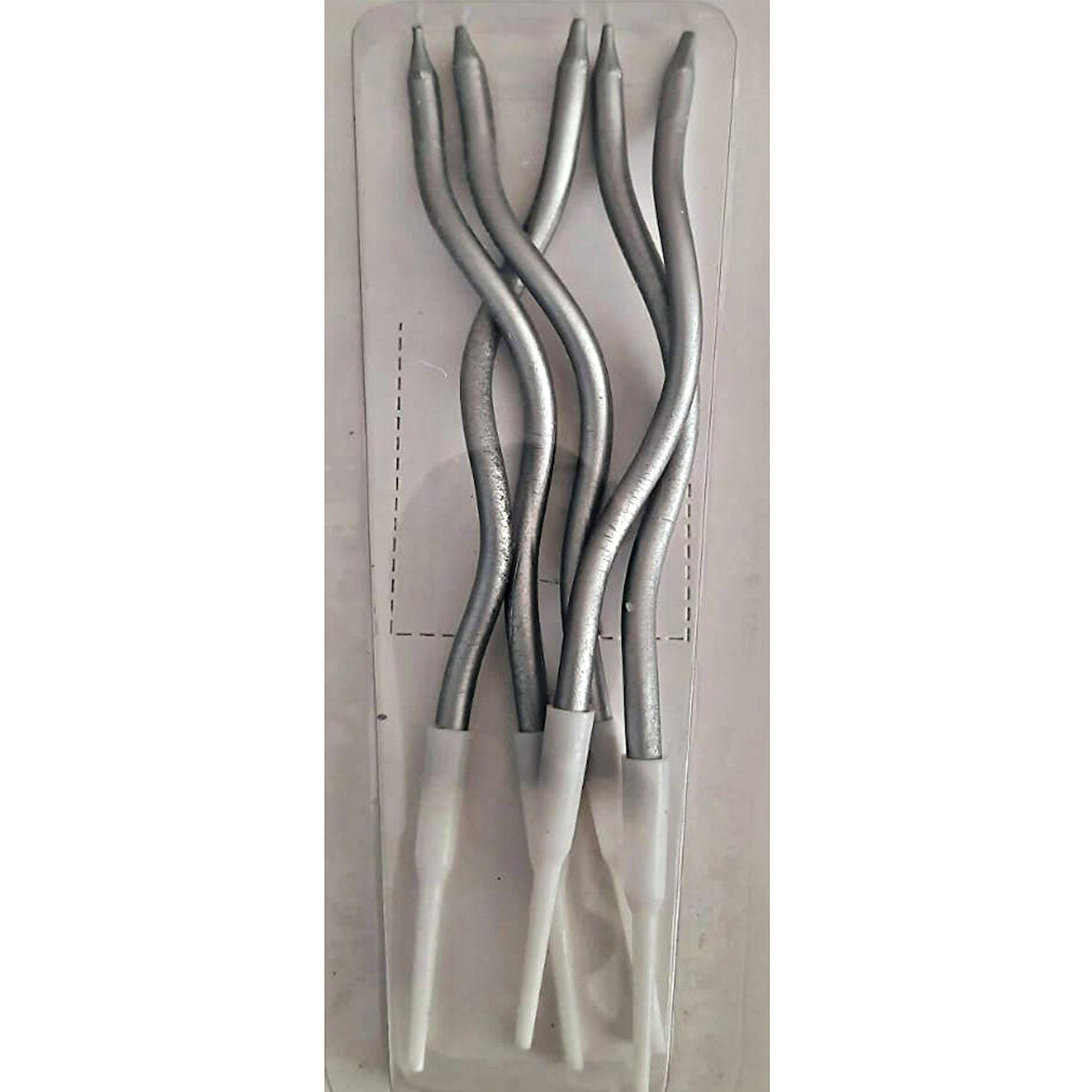 Pasta Mumu 5'li - Kıvrımlı - Gümüş