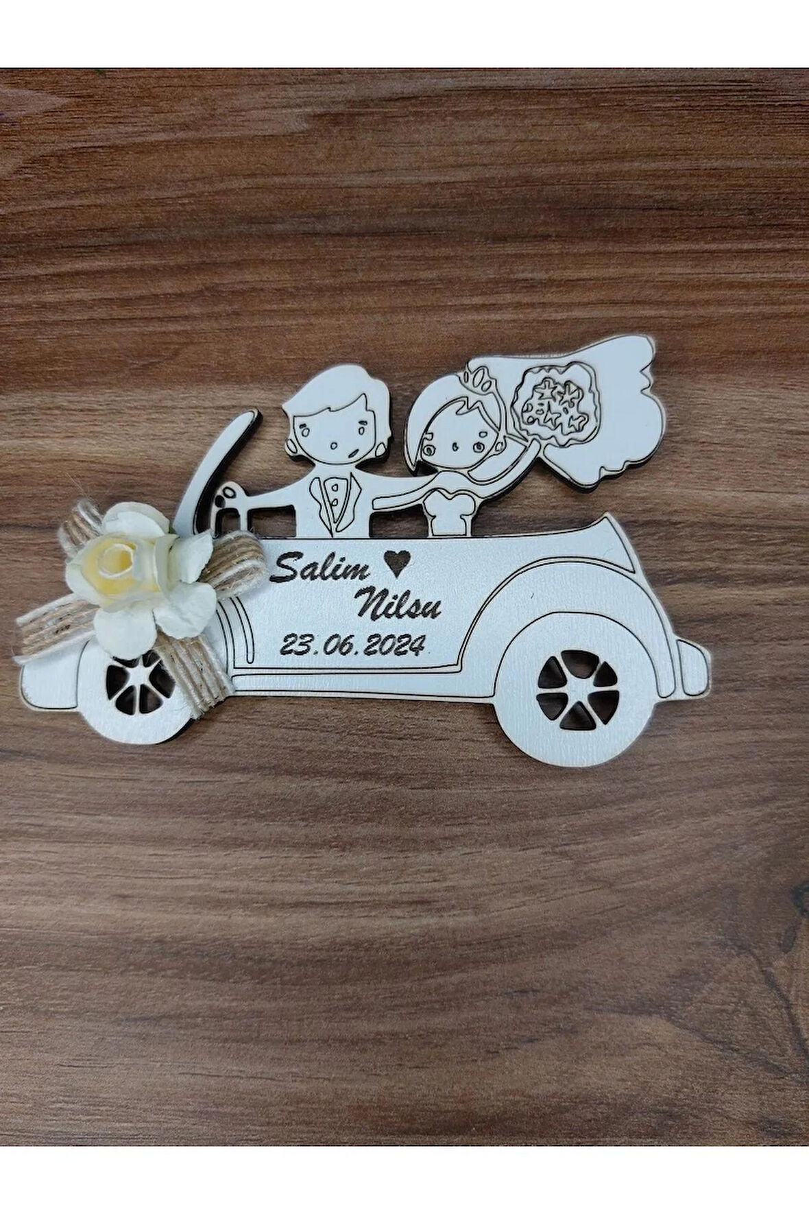 25 Adet Nişan Nikah Hatıra Gelin Arabası Magnet