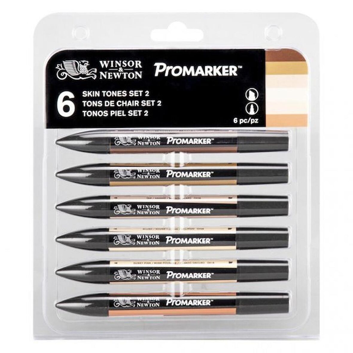 Winsor Newton Promarker Skin Tones 2 6lı