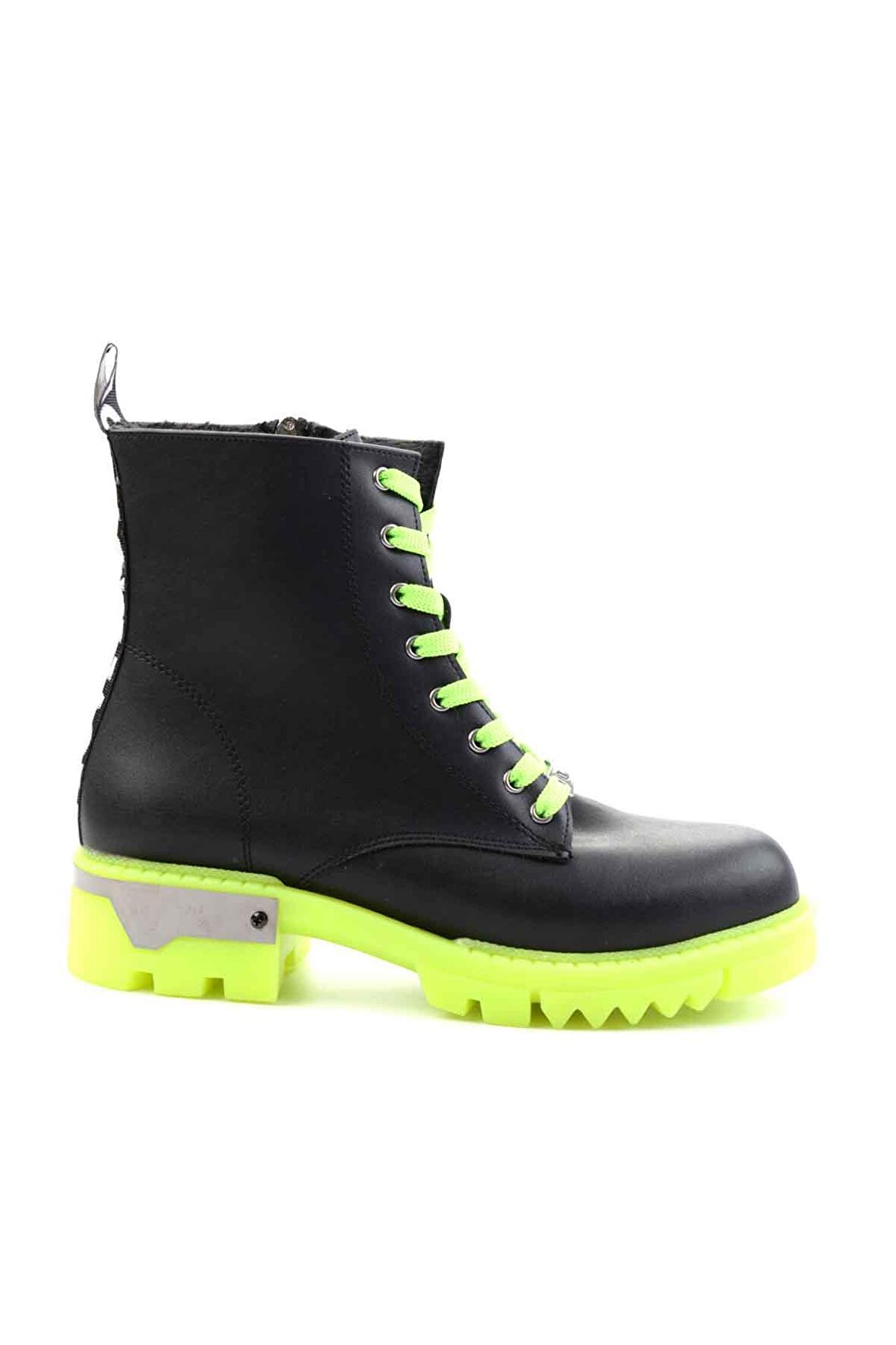 Bambi Siyah Yesil  Kadın Bot & Bootie K02703021109