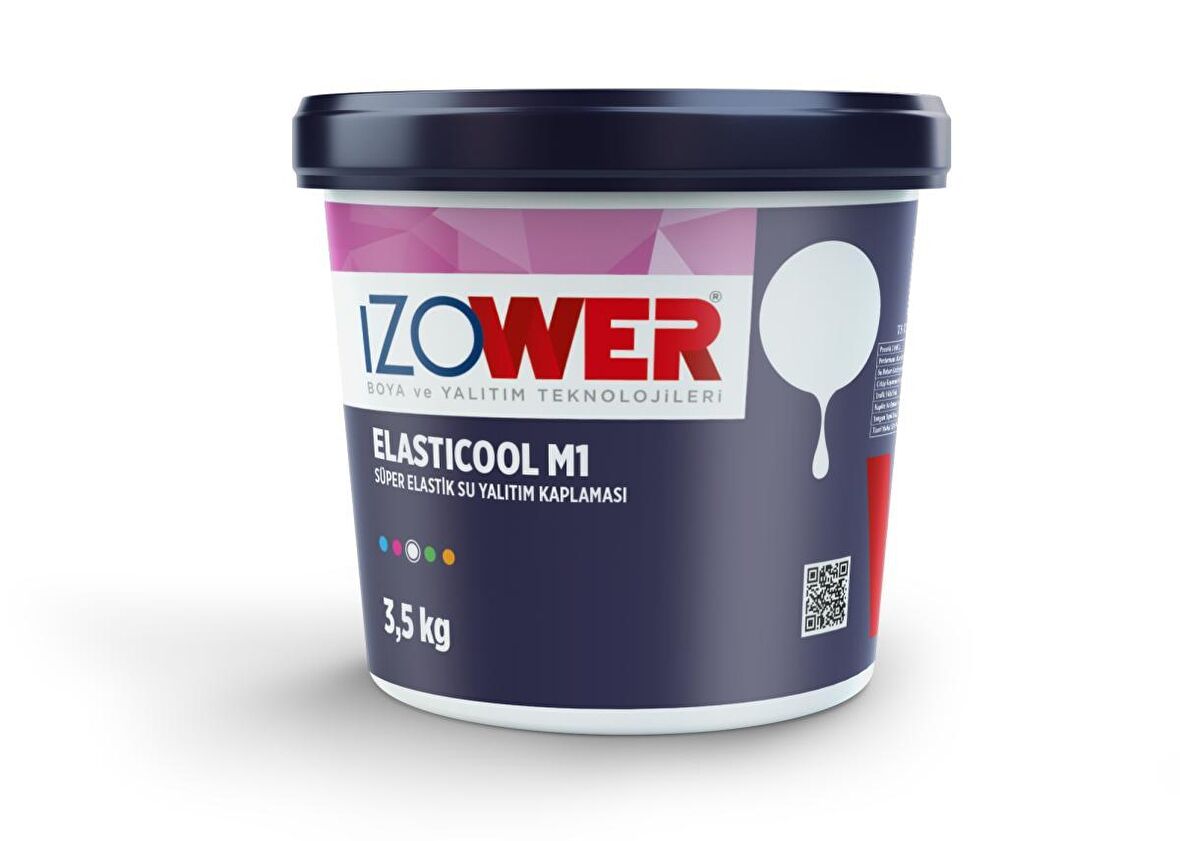 izower M1 Süper Elastik Su Yalıtım Kaplaması (BEYAZ) – 3.5 Kg