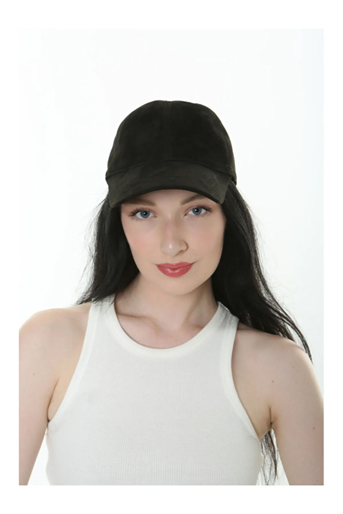 Siyah Süet Unisex Beyzbol Şapka