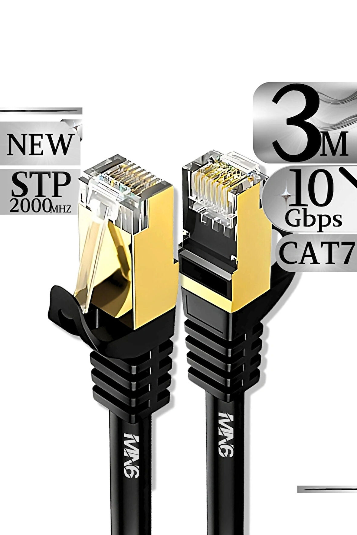 MN6 M109F Cat7 Kablo/3 METRE/10GBPS-2000MHZ-24 Awg-S/STP-Cat7 Ethernet Kablosu