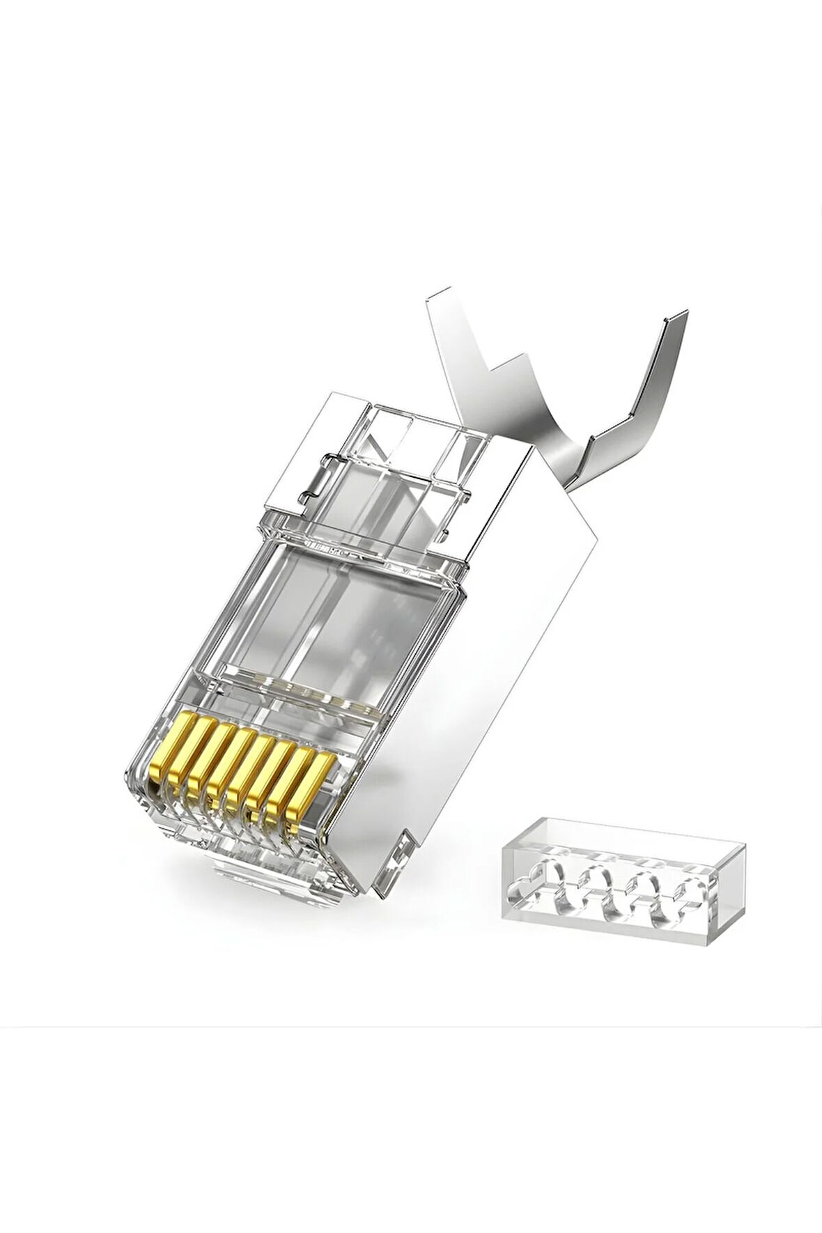 M118XF Cat 7 jack/30Gbps’ye kadar Hız-10Adet-Nikel kaplı koruma/Cat7 CAT6A Soket-Cat7 rj45 konnektör