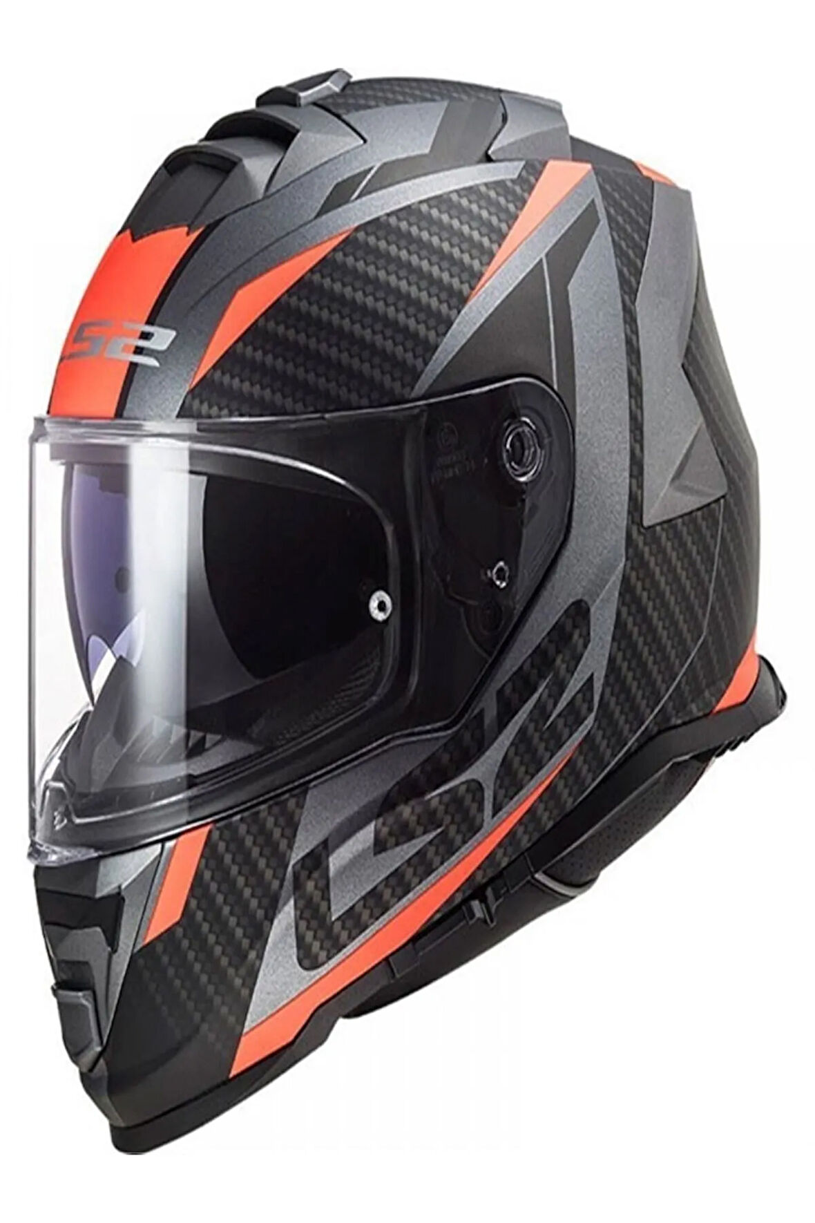 Storm 2 Racer Mat Tıtanıum-turuncu Kask Uyumlu