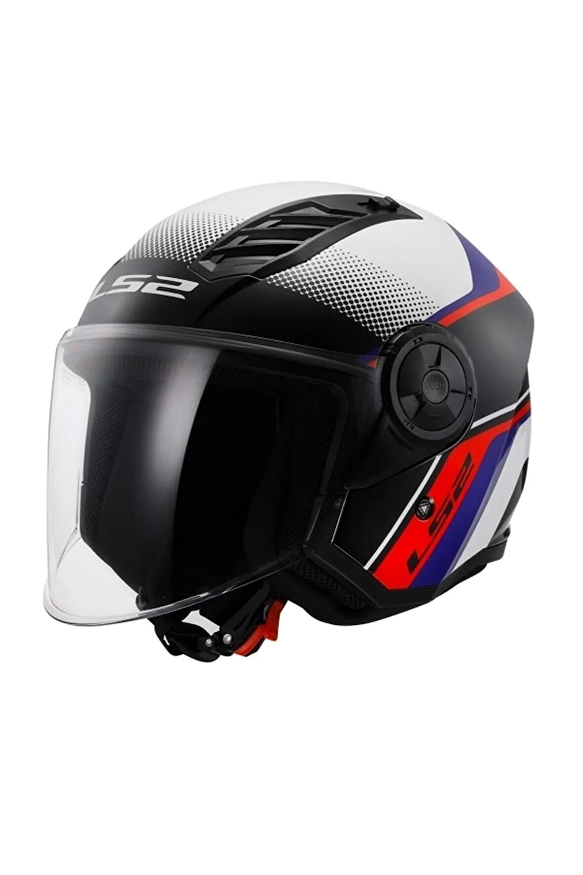 Airflow 2 Rush Beyaz-mavi-kırmızı Açık Motosiklet Kaskı