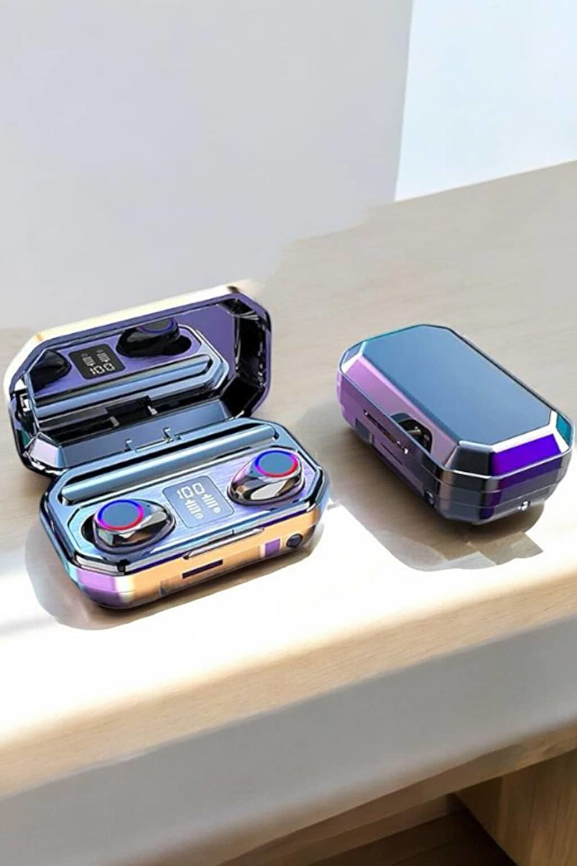 Kablosuz Kulaklık Powerbank Bluetooth Kulaklık M12 Dijital Şarj Göstergeli