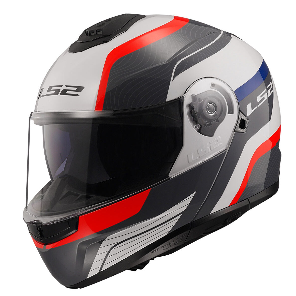 Ls2 Strobe 2 Monza Siyah-Beyaz-Kırmızı Kask