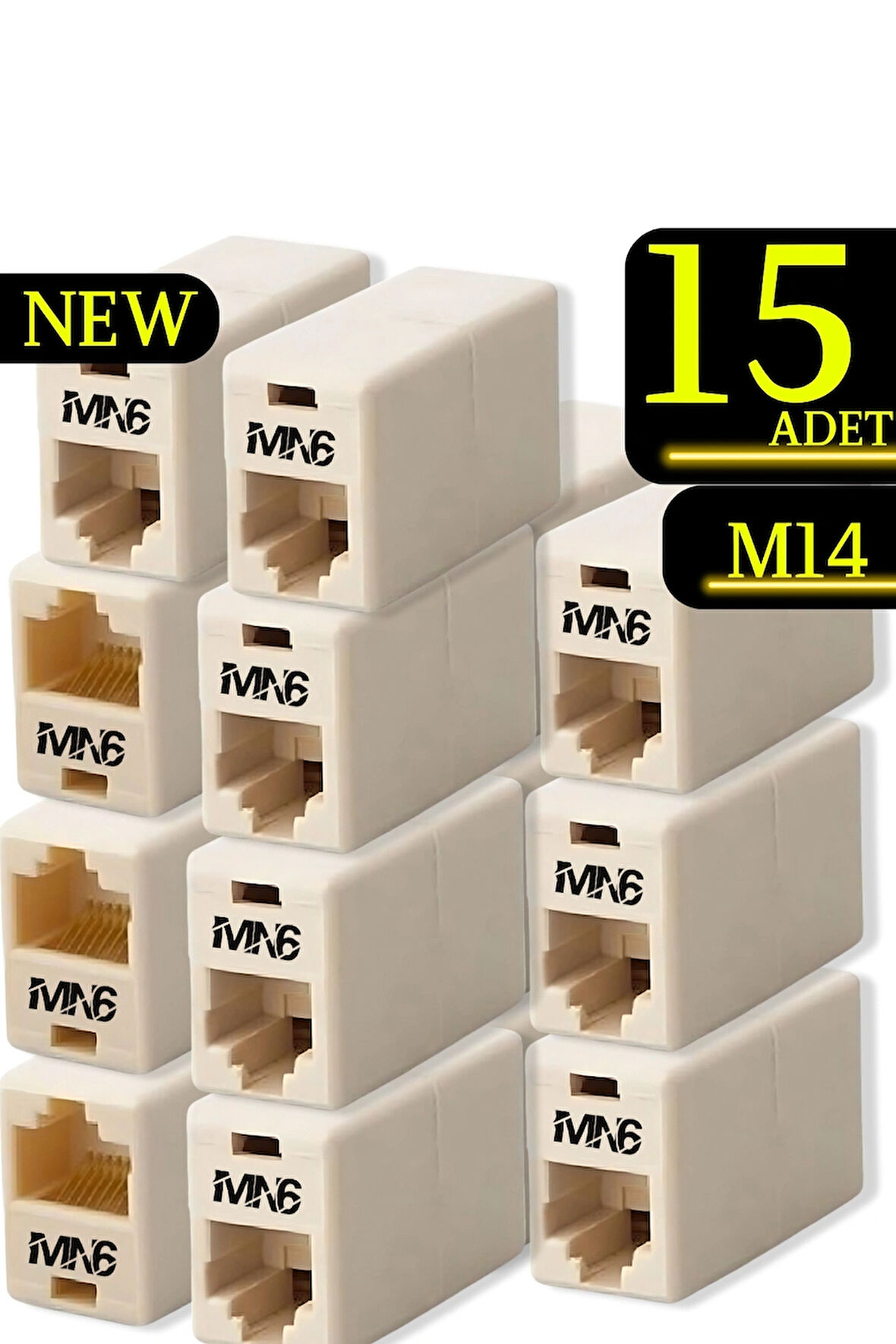 MN6 M14 kablo birleştirici/15Adet-Cat5/5e-Cat6-uyumlu/lan kablosu Birleştirici Ara Aparatı