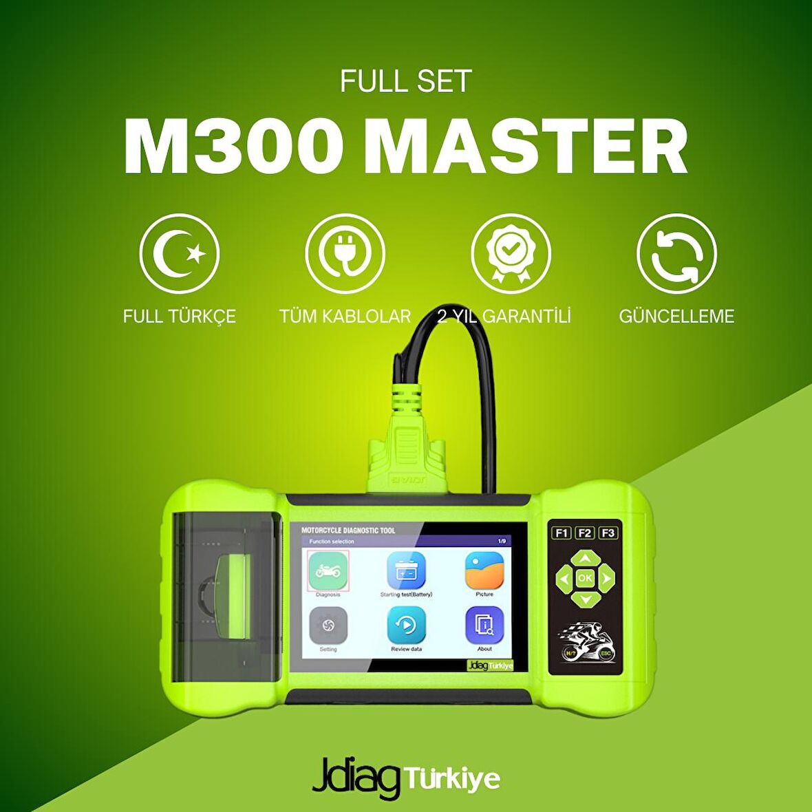 JDiag M300 Master Türkçe Arıza Tespit Cihazı Full Set