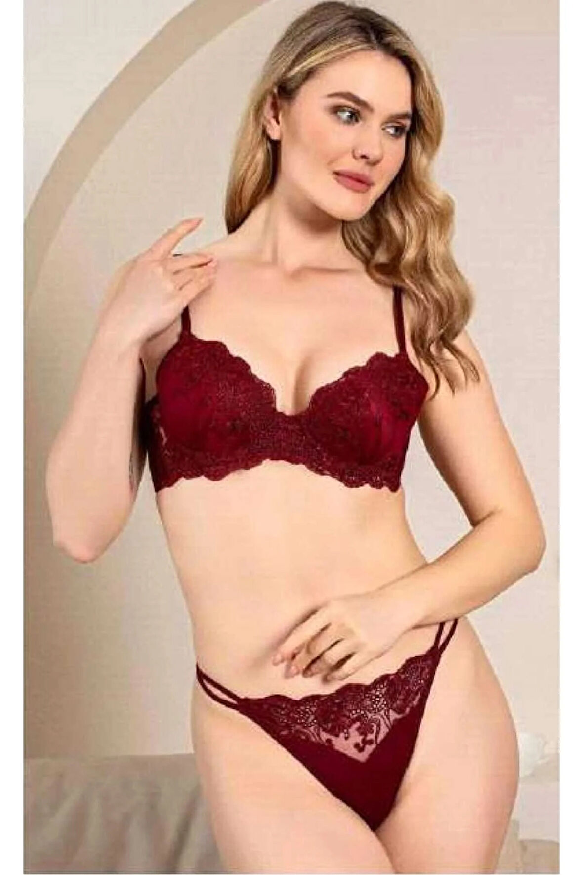 4486 Destekli Push up Sütyen Takım