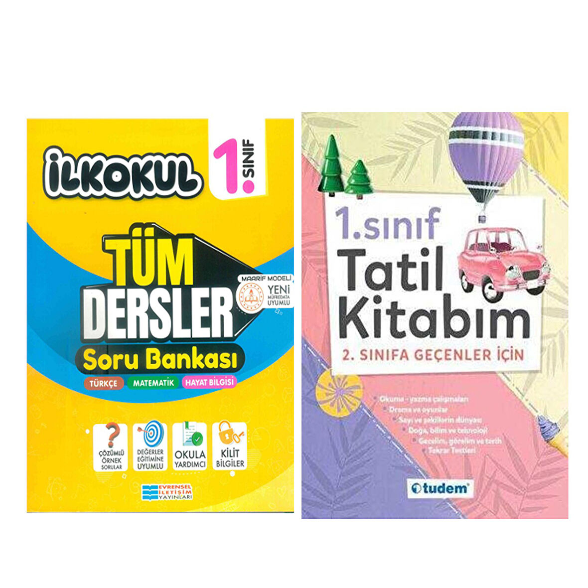 Evrensel İletişim 1. Sınıf Tüm Dersler Soru Bankası ve Tudem Tatil Kitabı Seti 2 Kitap
