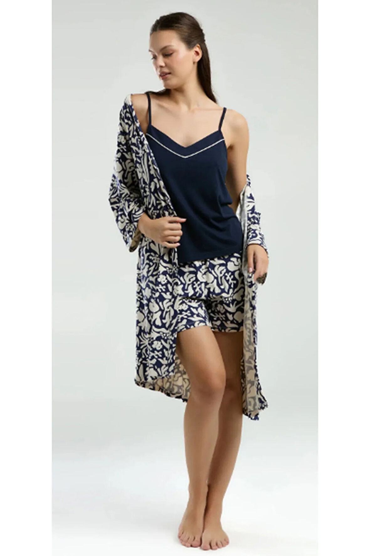 8975 Kadın Lacivert Pijama Takım