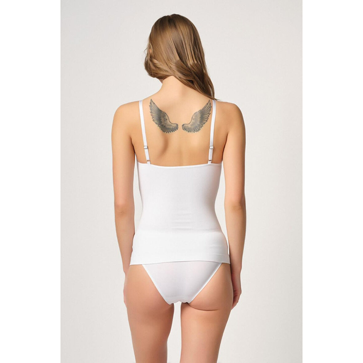 Beyaz Mı Emay 5038 İp Askılı Fantazi Atlet Korse