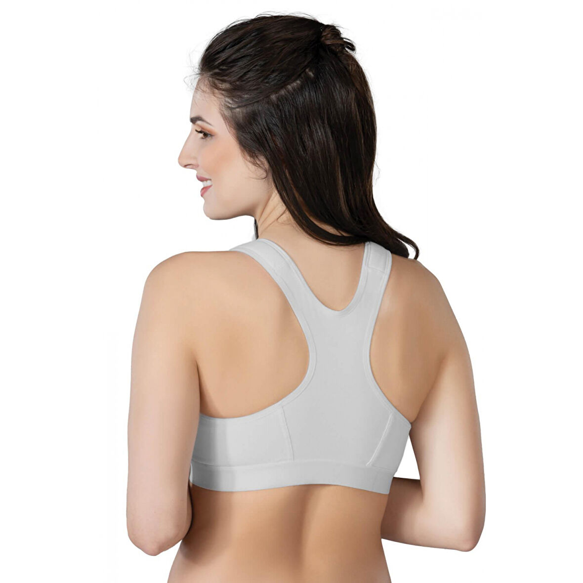 Gri Mı Emay 184 B Önden Fermuarlı Sporcu Penye Sütyen