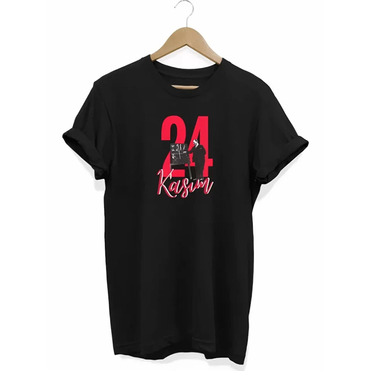 24 Kasım Öğretmenler Günü Baskılı Unisex Tshirt