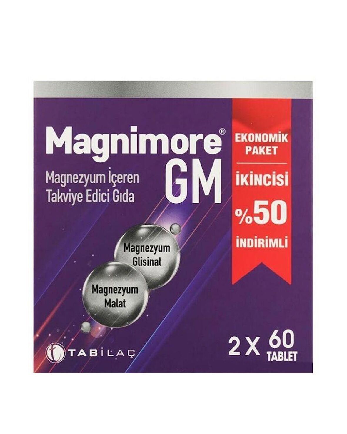 Magnimore GM Magnezyum 2x60 Tablet- 2.si %50 İndirimli