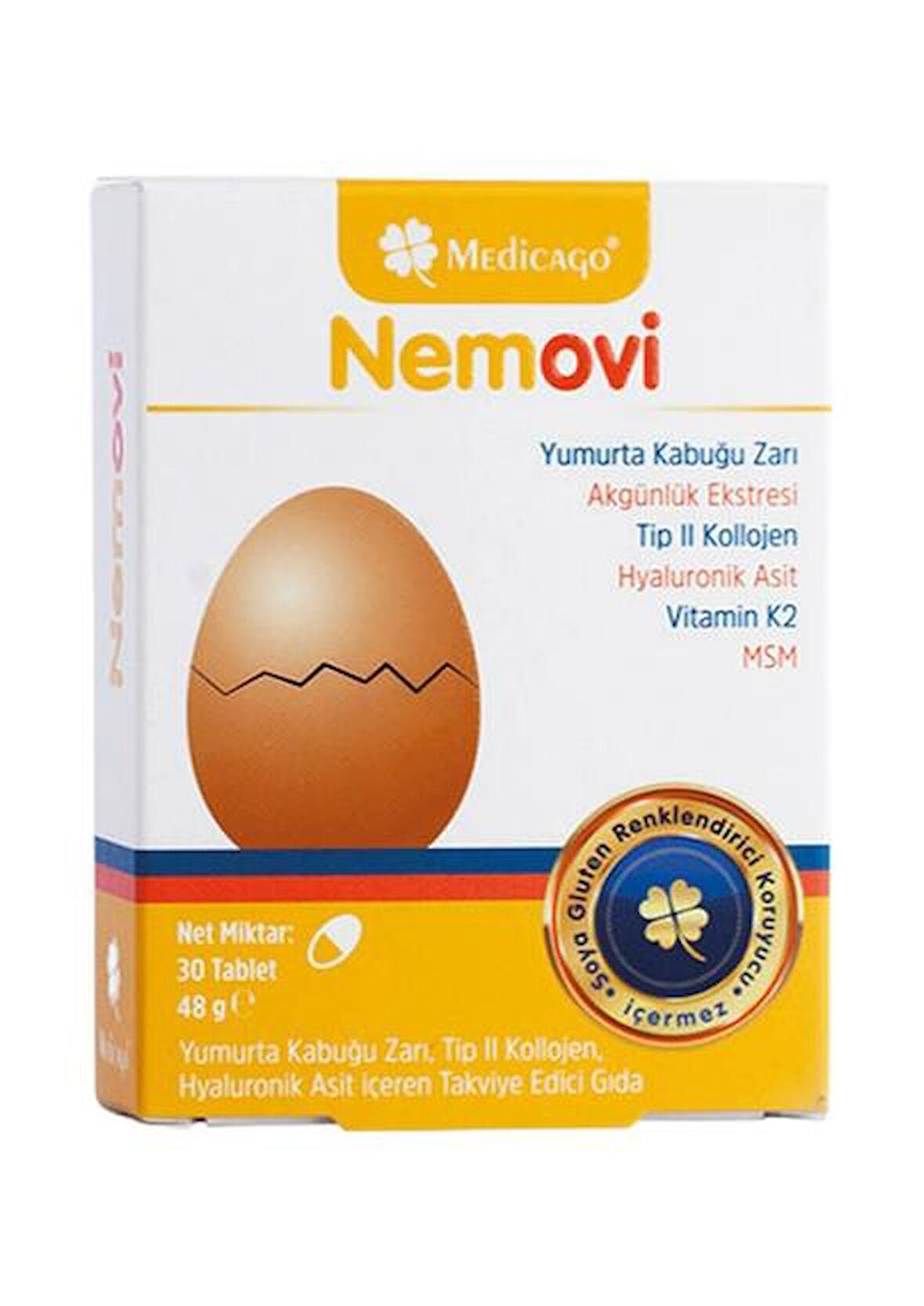 Medicago Nemovi Yumurta Kabuğu Zarı 30 Kapsül