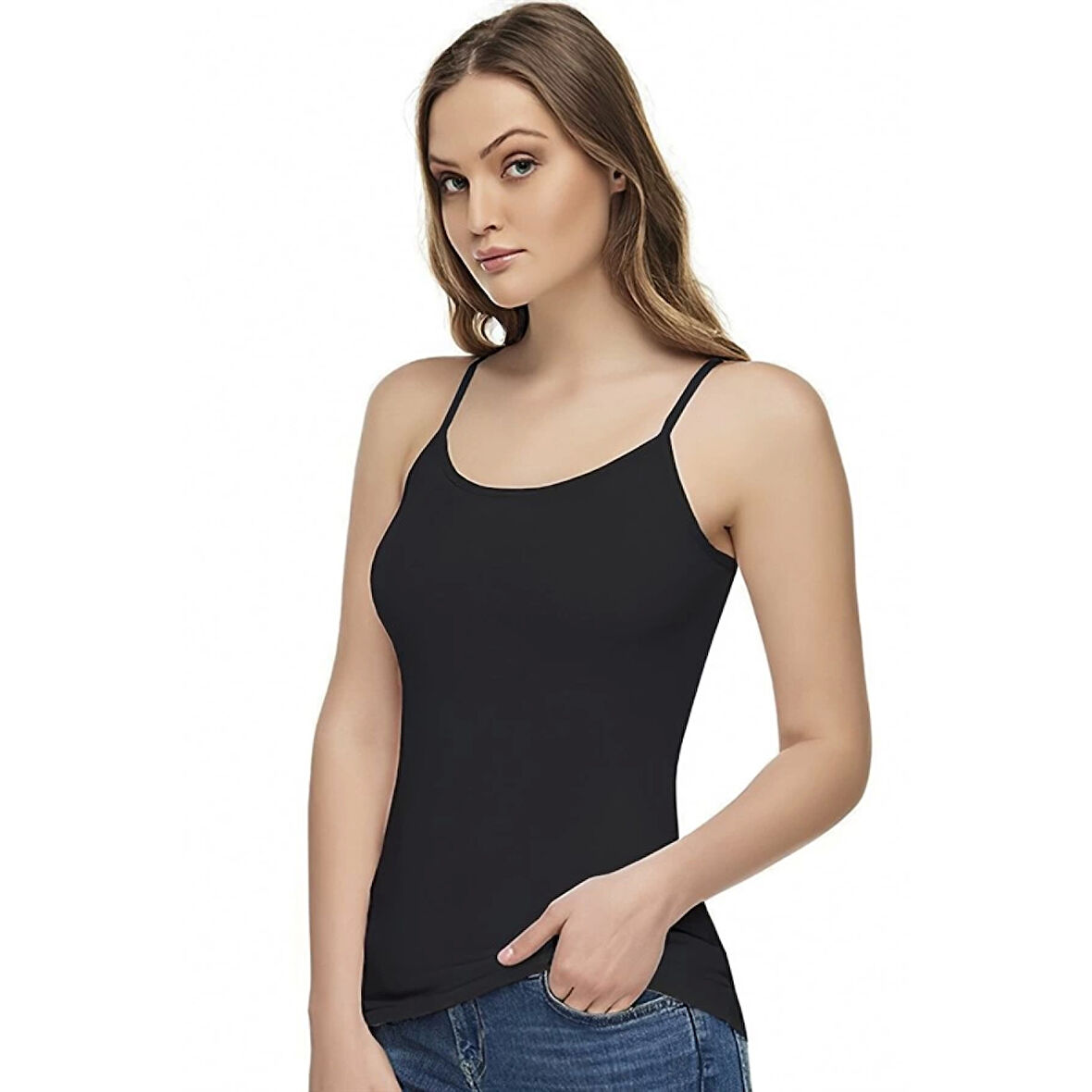 Kadın Modal Elastan İp Askılı Atlet 2001