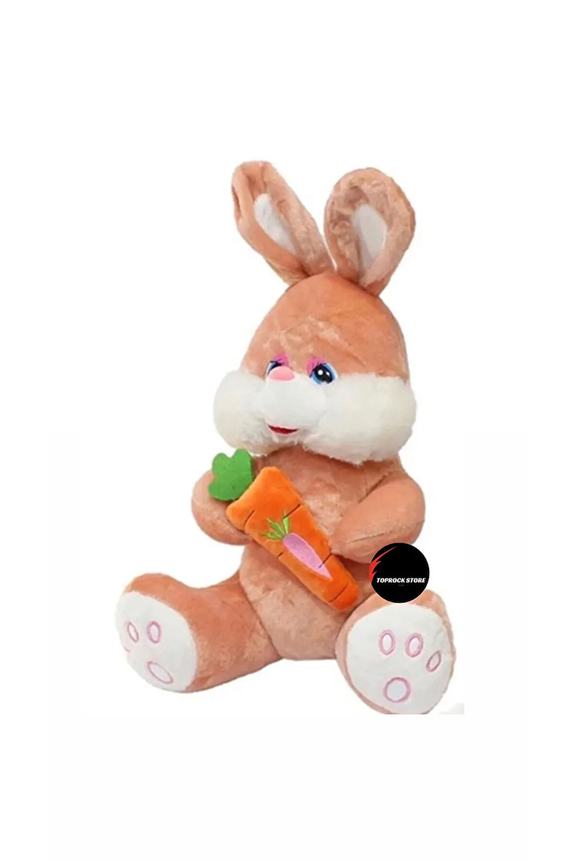 Sevimli Havuç Tutan Tavşan Peluş Oyuncak Uyku Arkadaşı Büyük Boy 40 cm