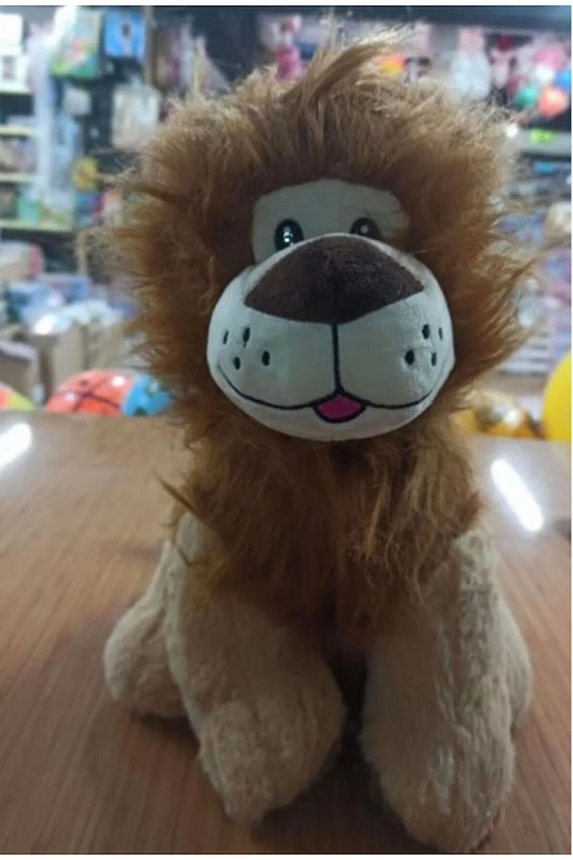 Sevimli Aslan Peluş Oyuncak İthal Organic Kumaş 35 cm Hediyelik Uyku Arkadaşı